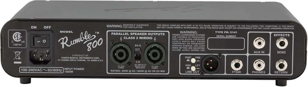 Fender Rumble 800 Hd Head 800w - Cabezal para bajo - Variation 2