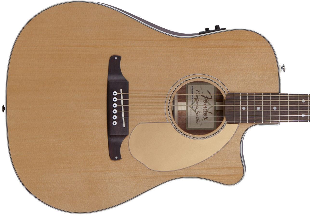 Fender Sonoran Sce Thinline Dreadnought Cw Epicea Acajou 2017 - Natural - Guitarra acústica & electro - Variation 2