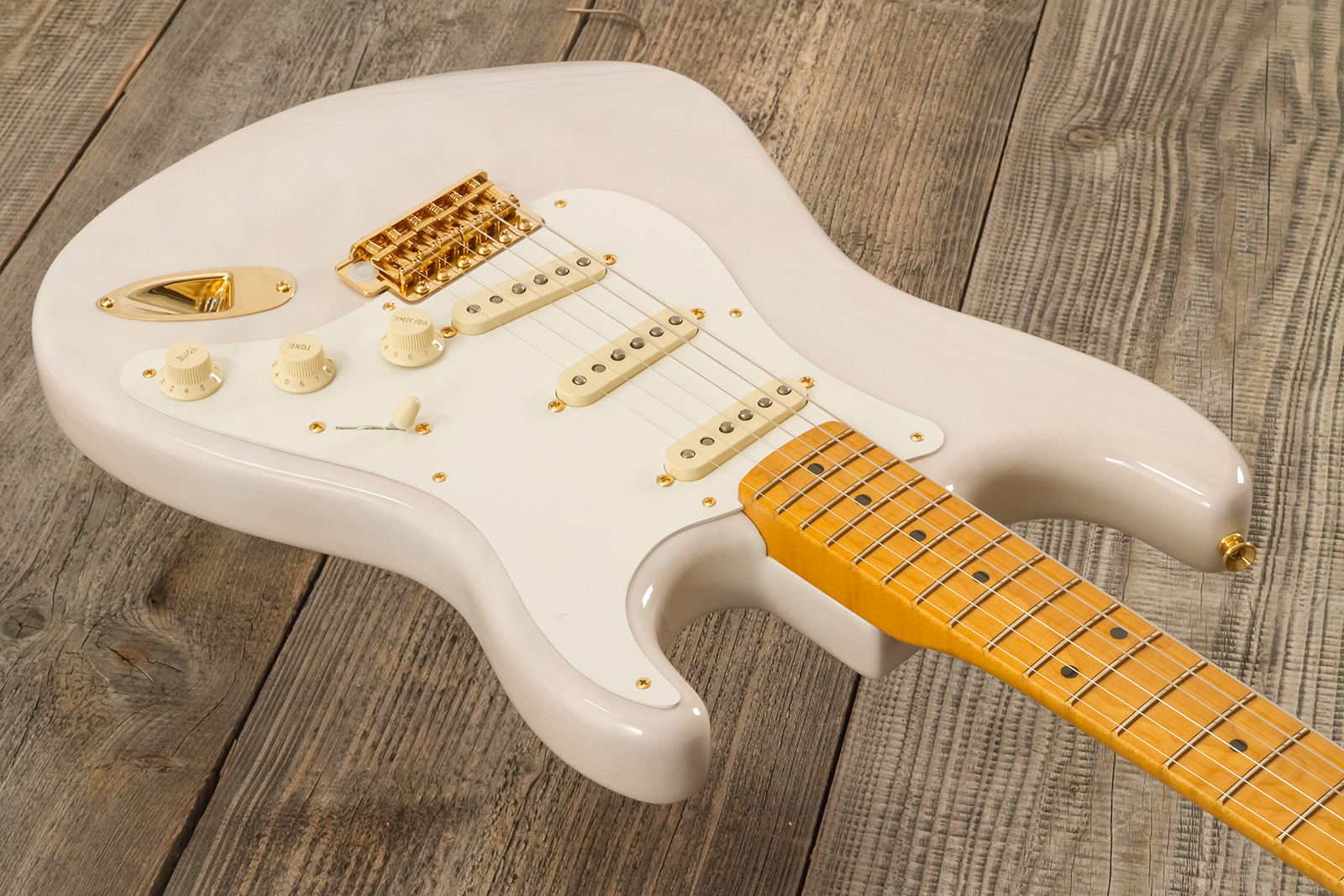 Fender Strat 1957 American Vintage Ii Ltd Usa 3s Trem Mn - White Blonde - Guitarra eléctrica con forma de str. - Variation 2