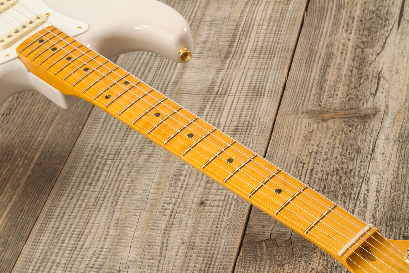 Fender Strat 1957 American Vintage Ii Ltd Usa 3s Trem Mn - White Blonde - Guitarra eléctrica con forma de str. - Variation 6
