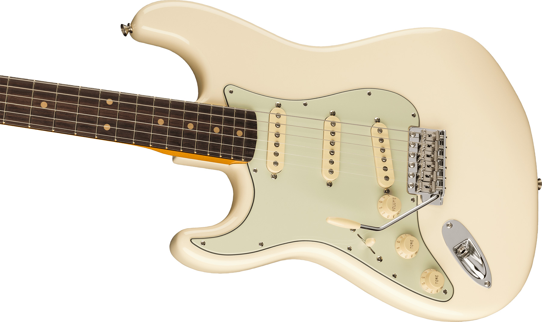 Fender Strat 1961 American Vintage Ii Lh Gaucher Usa 3s Trem Rw - Olympic White - Guitarra electrica para zurdos - Variation 2