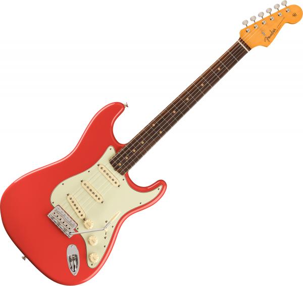 distorsionar masilla suma Guitarra eléctrica de cuerpo sólido Fender American Vintage II 1961  Stratocaster (USA, RW) - fiesta red rosa