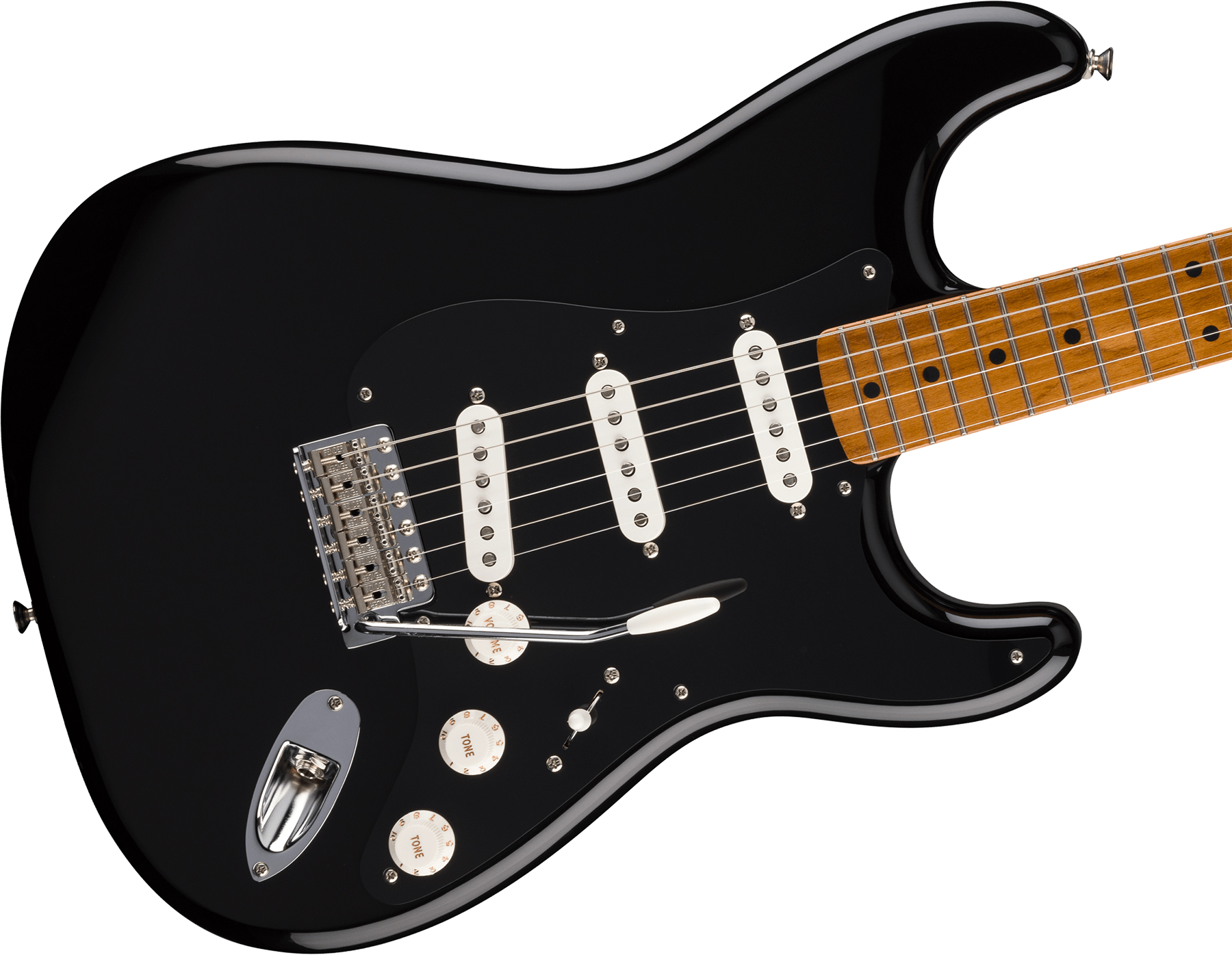 Fender Strat 50s Vintera 2 Ltd 3s Custom Shop Trem Mn - Black - Guitarra eléctrica con forma de str. - Variation 2