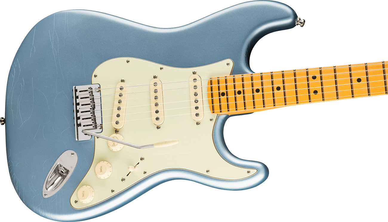 Fender Strat 60s American Ultra Luxe Ltd Usa 3s Trem Mn - Ice Blue Metallic - Guitarra eléctrica con forma de str. - Variation 2