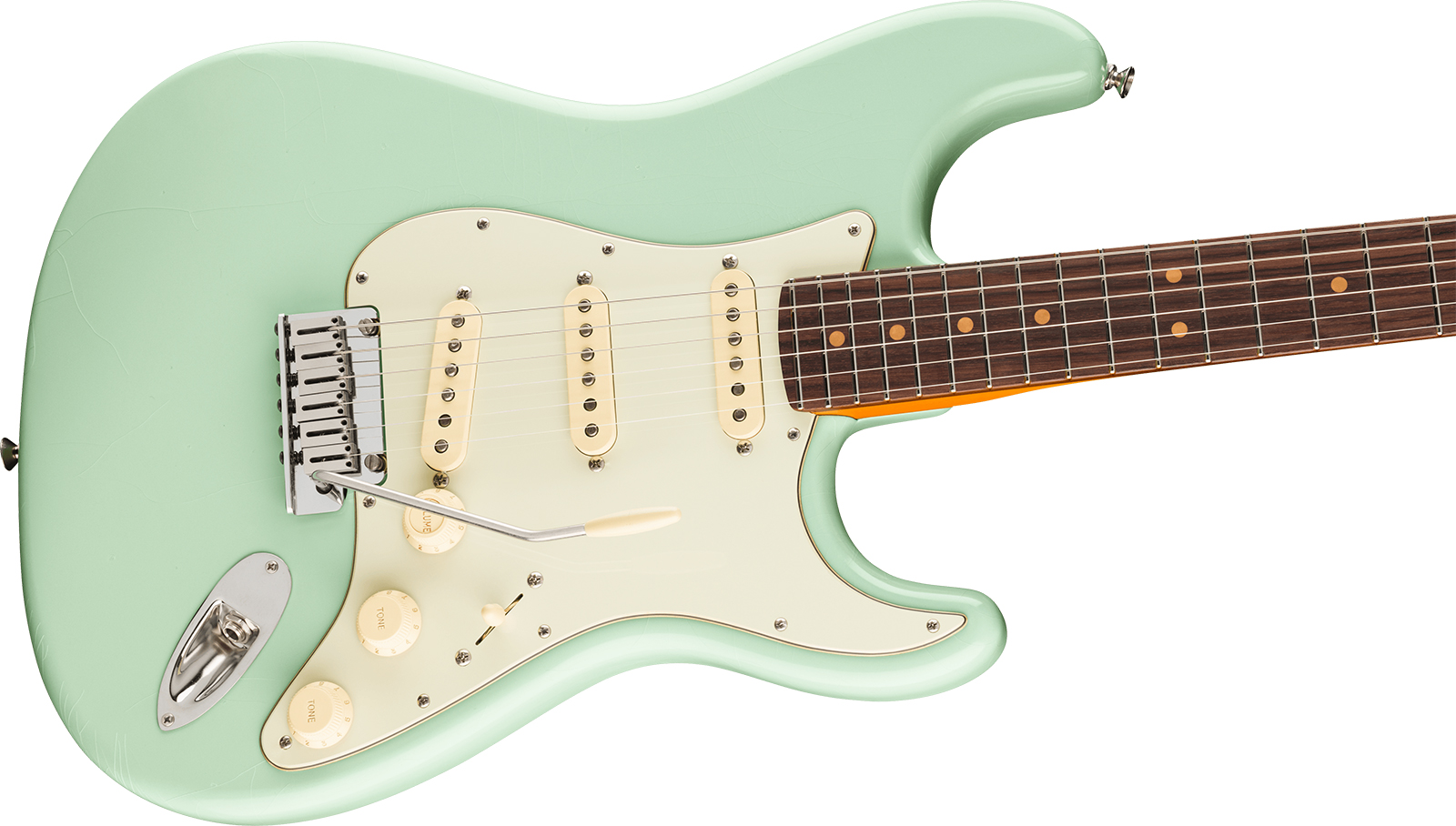 Fender Strat 60s American Ultra Luxe Usa 3s Trem Rw - Surf Green - Guitarra eléctrica con forma de str. - Variation 2