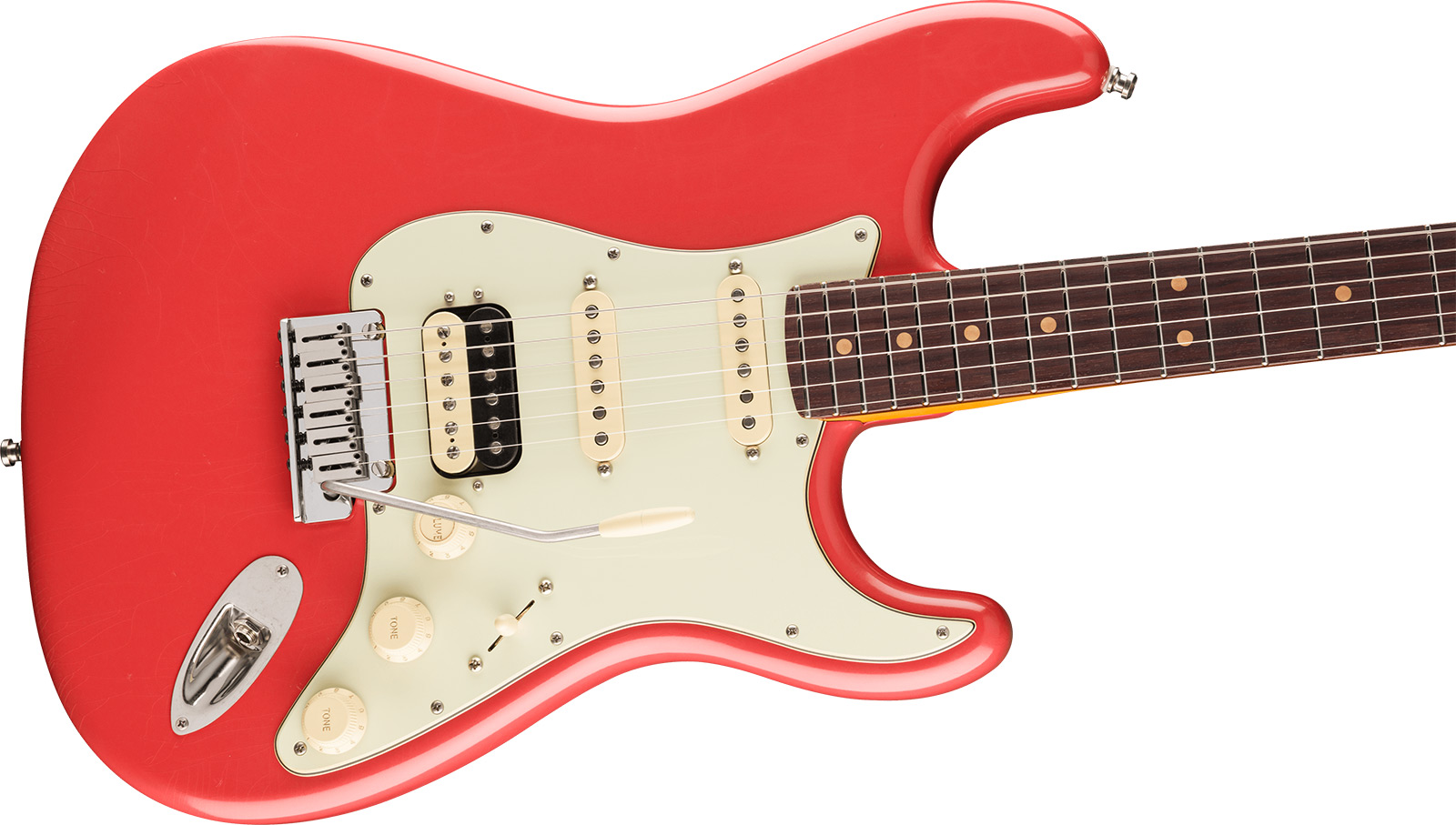Fender Strat 60s Hss American Ultra Luxe Usa 3s Trem Rw - Fiesta Red - Guitarra eléctrica con forma de str. - Variation 2