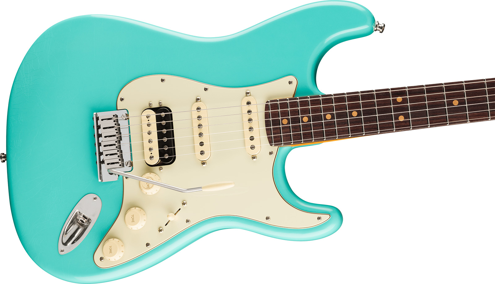 Fender Strat 60s Hss American Ultra Luxe Vintage Usa 3s Trem Rw - Sea Foam Green - Guitarra eléctrica con forma de str. - Variation 2