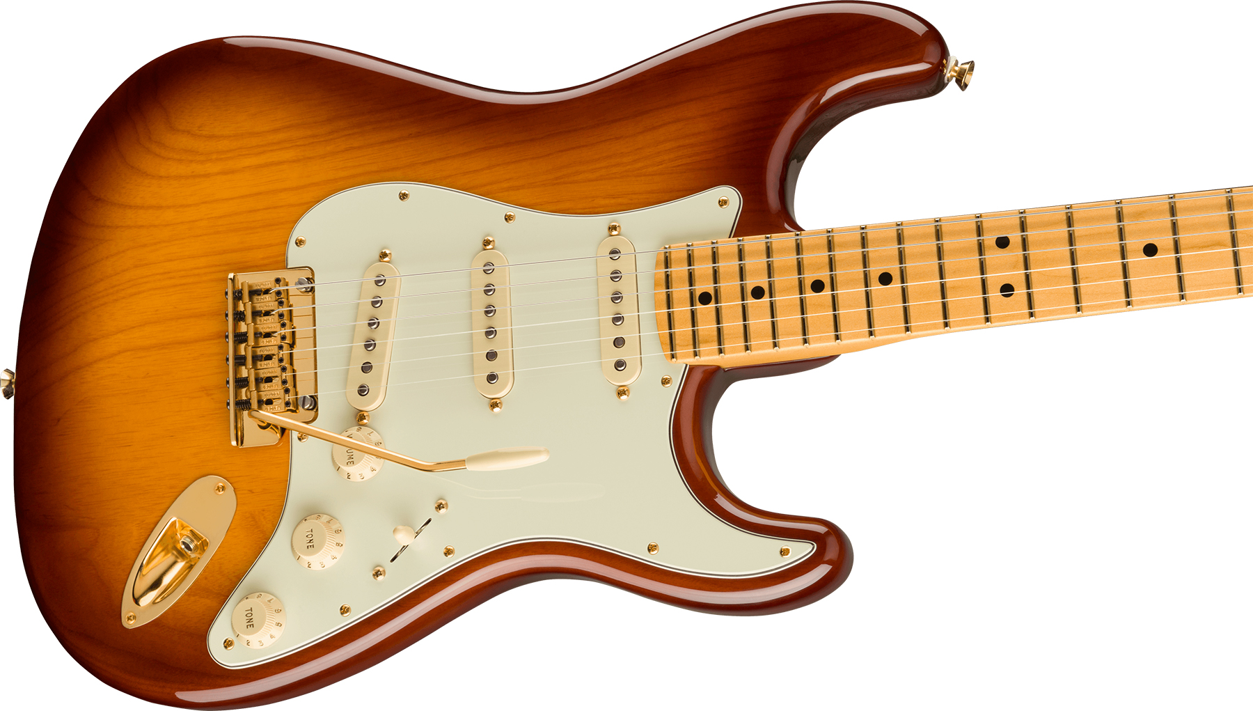 Fender Strat 75th Anniversary Commemorative Ltd Usa Mn +etui - 2-color Bourbon Burst - Guitarra eléctrica con forma de str. - Variation 2