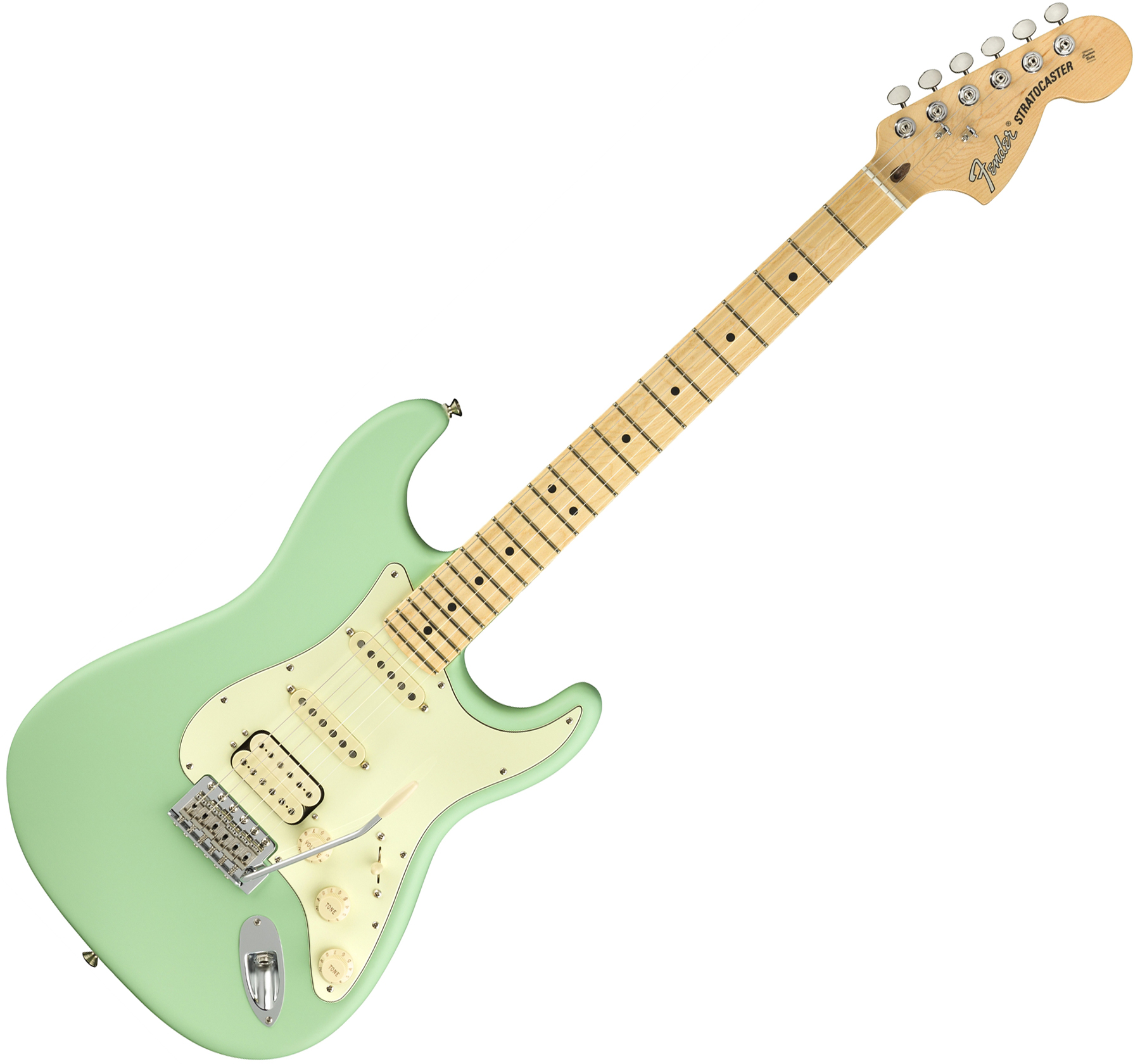 Guitarra eléctrica de cuerpo sólido Fender American Performer Stratocaster  HSS (USA, MN) - satin surf green verde
