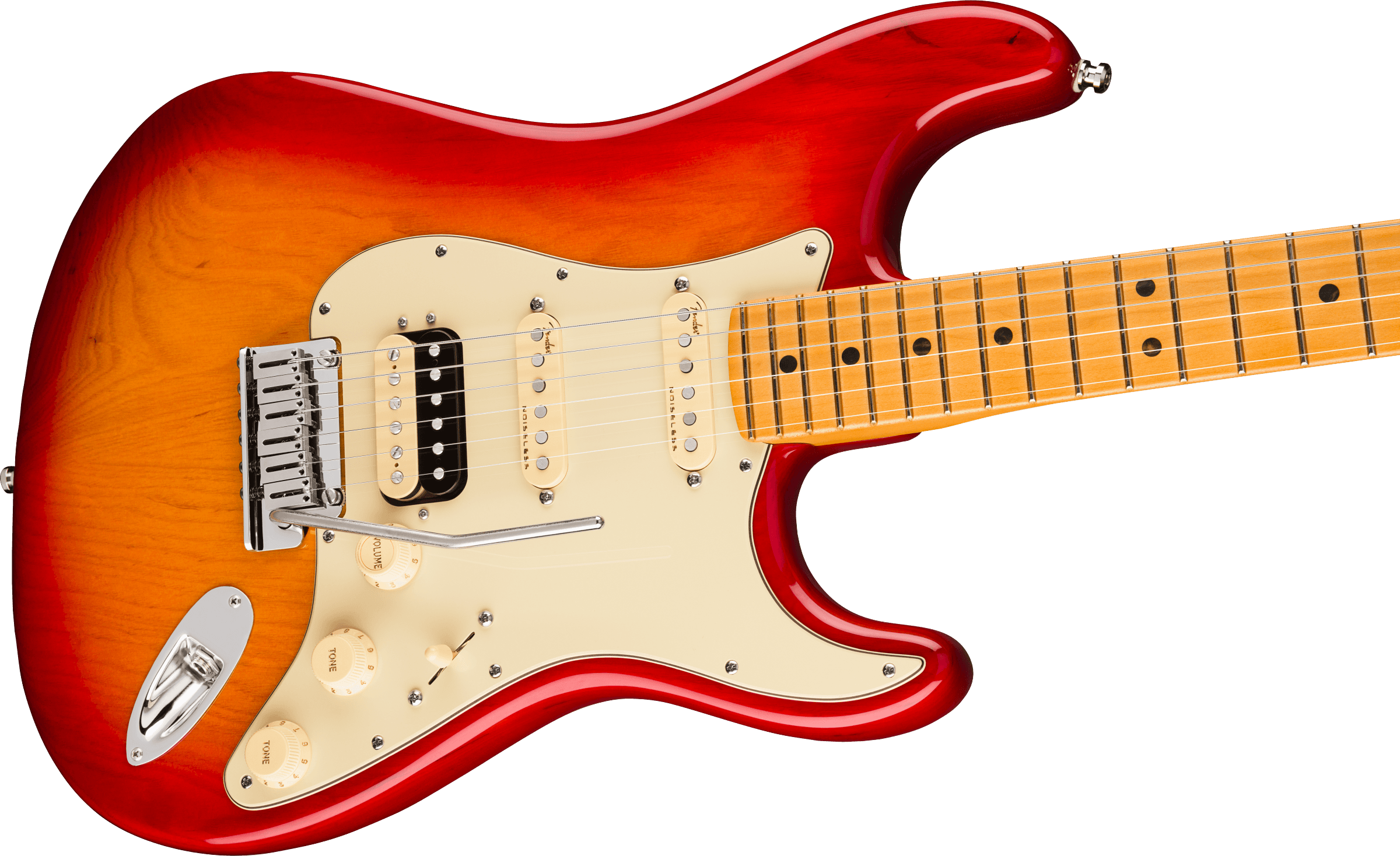 Fender Strat American Ultra Hss 2019 Usa Mn - Plasma Red Burst - Guitarra eléctrica con forma de str. - Variation 2