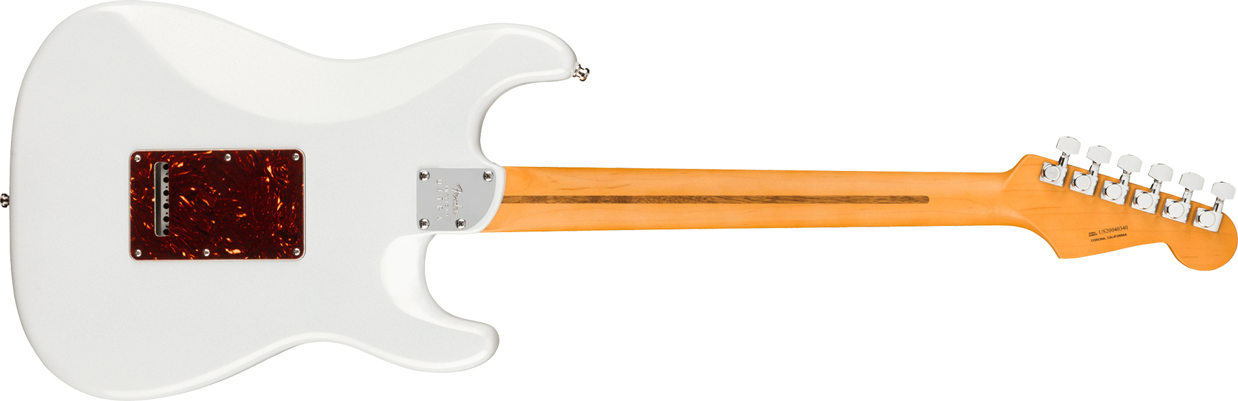 Fender Strat American Ultra Lh Gaucher Usa Rw +etui - Arctic Pearl - Guitarra electrica para zurdos - Variation 1