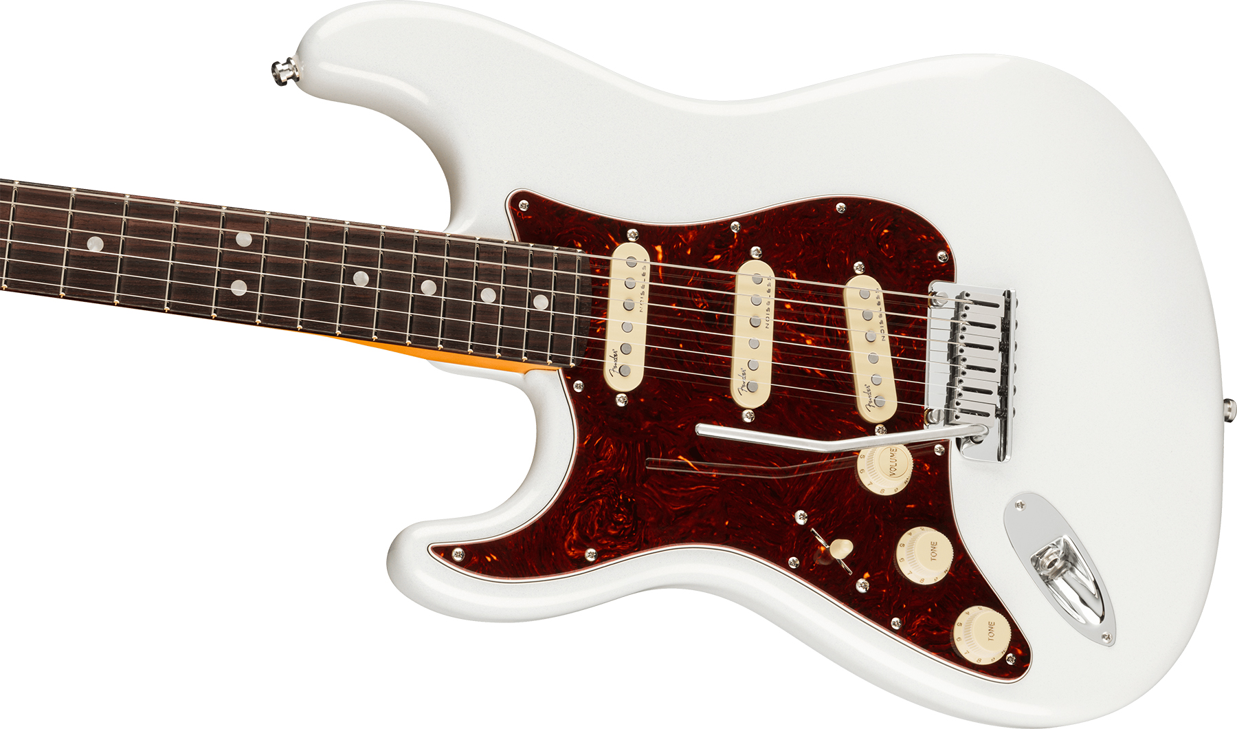 Fender Strat American Ultra Lh Gaucher Usa Rw +etui - Arctic Pearl - Guitarra electrica para zurdos - Variation 2
