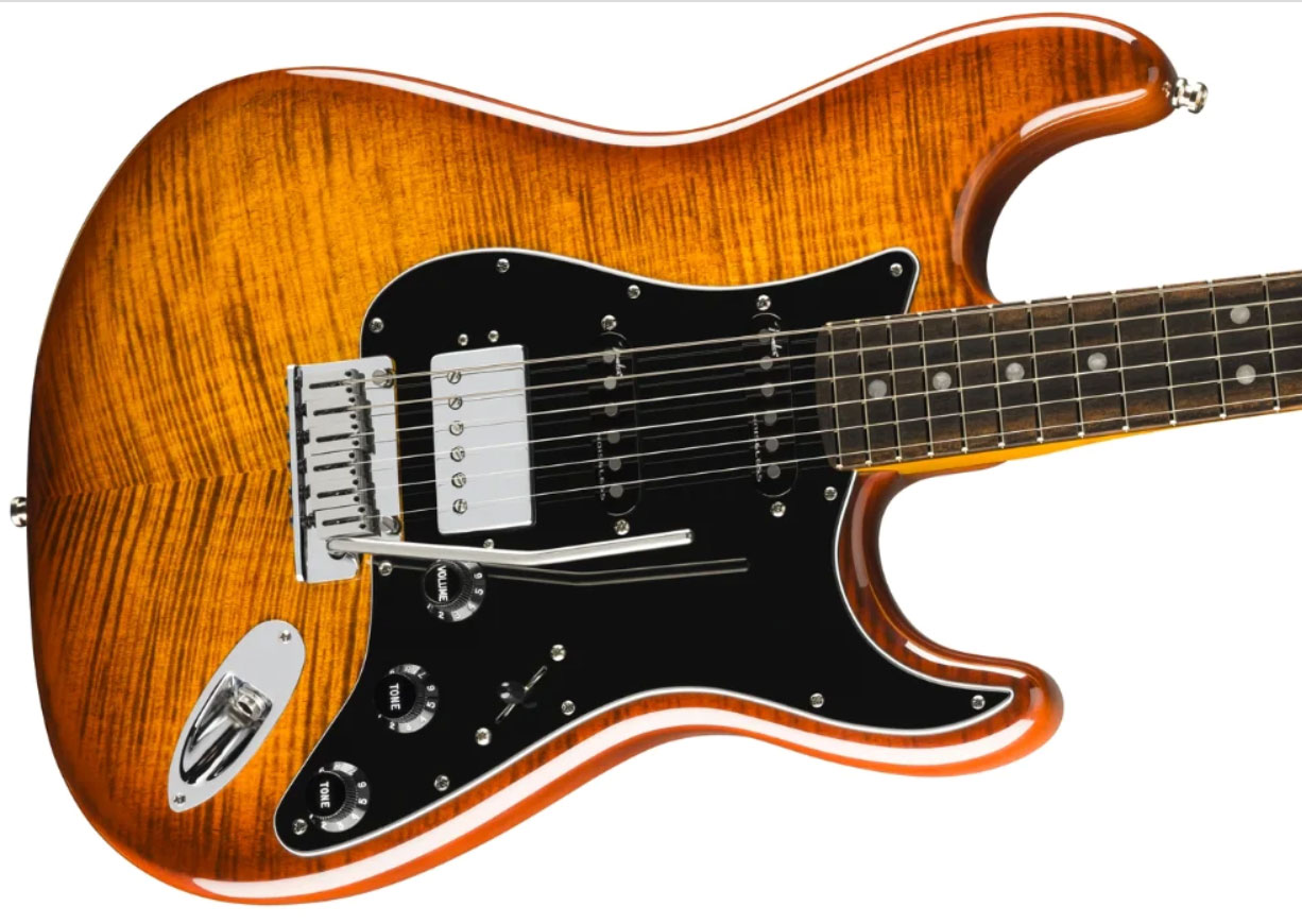 Fender Strat American Ultra Ltd Usa Hss Trem Eb - Tiger's Eye - Guitarra eléctrica con forma de str. - Variation 2