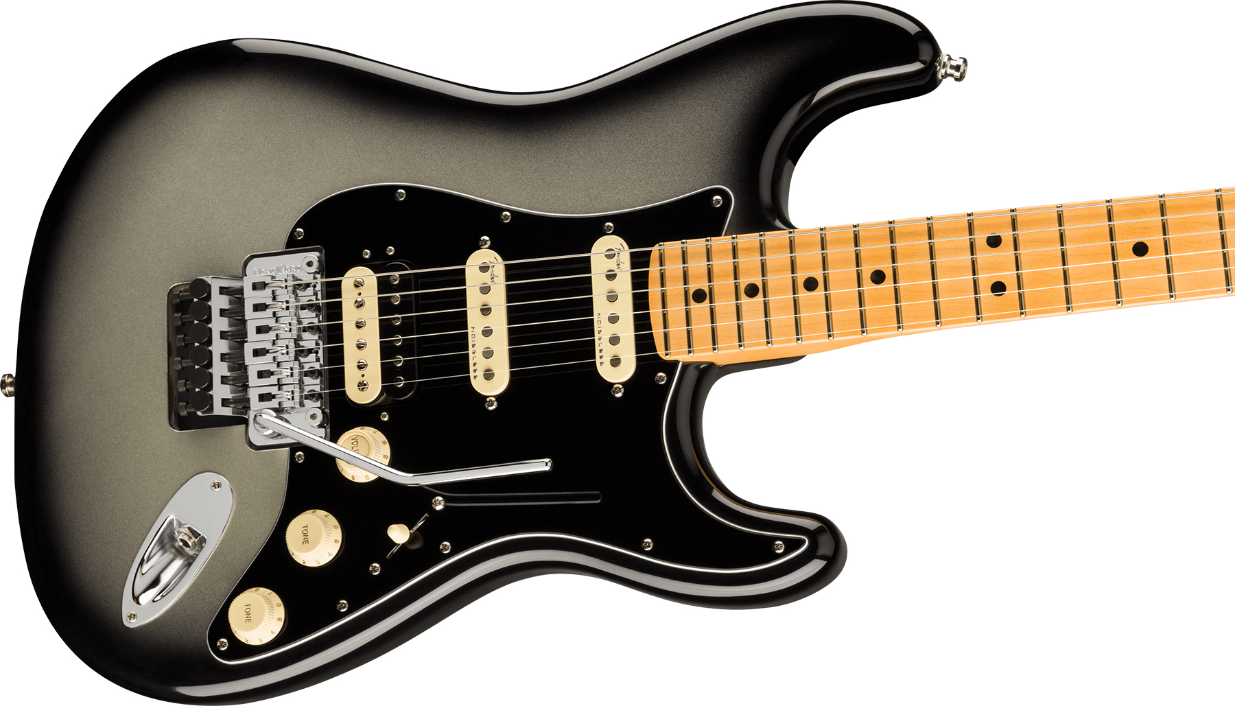Fender Strat American Ultra Luxe Hss Floyd Rose Usa Fr Mn +etui - Silverburst - Guitarra eléctrica con forma de str. - Variation 2