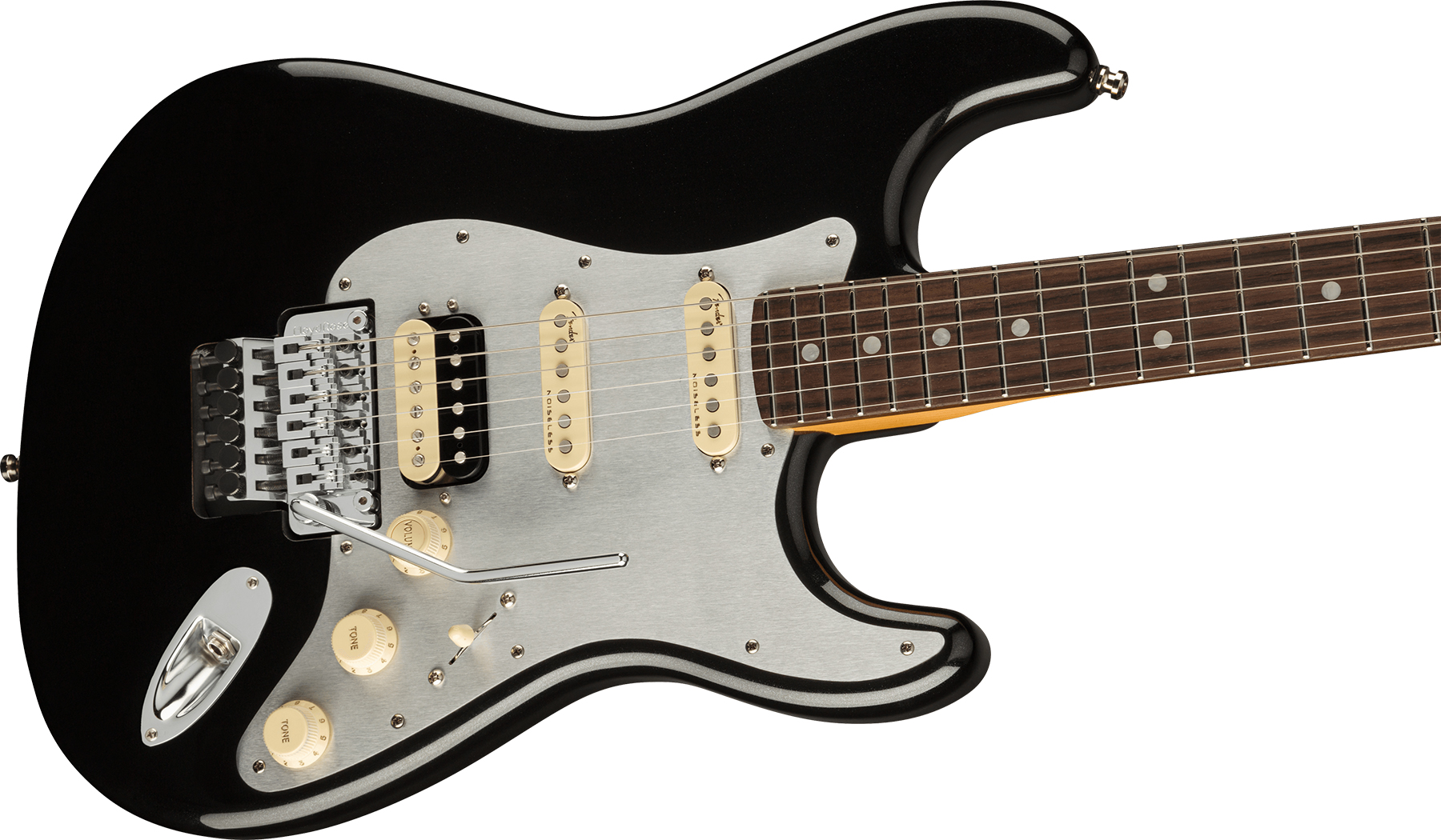 Fender Strat American Ultra Luxe Hss Floyd Rose Usa Fr Rw +etui - Mystic Black - Guitarra eléctrica con forma de str. - Variation 2