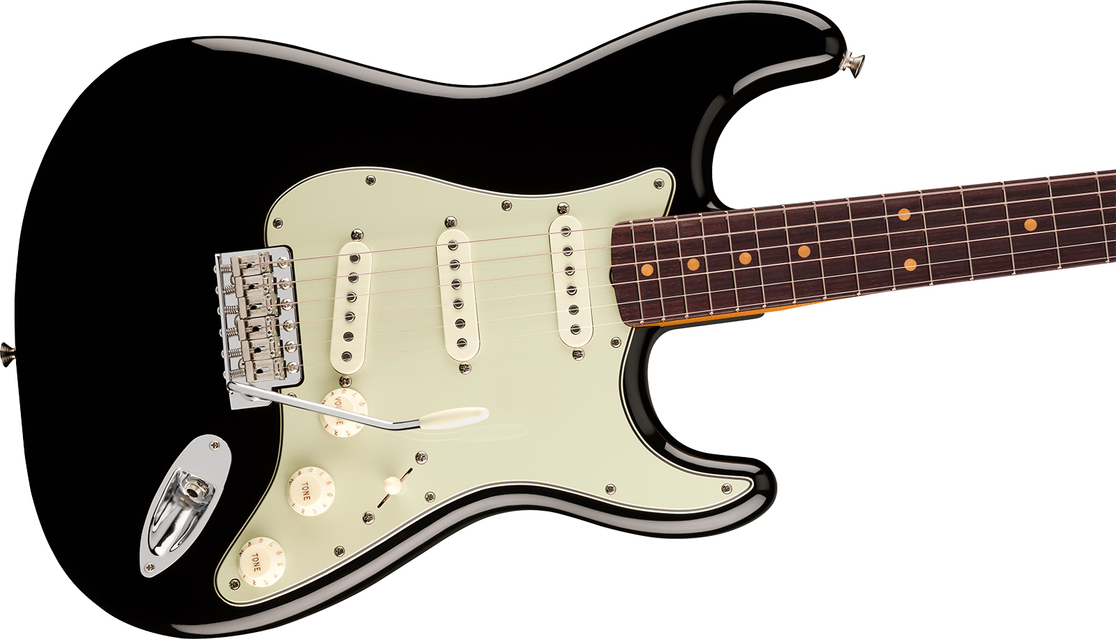 Fender Strat Early 60s Vintera 3 Mex 3s Trem Rw - Black - Guitarra eléctrica con forma de str. - Variation 2