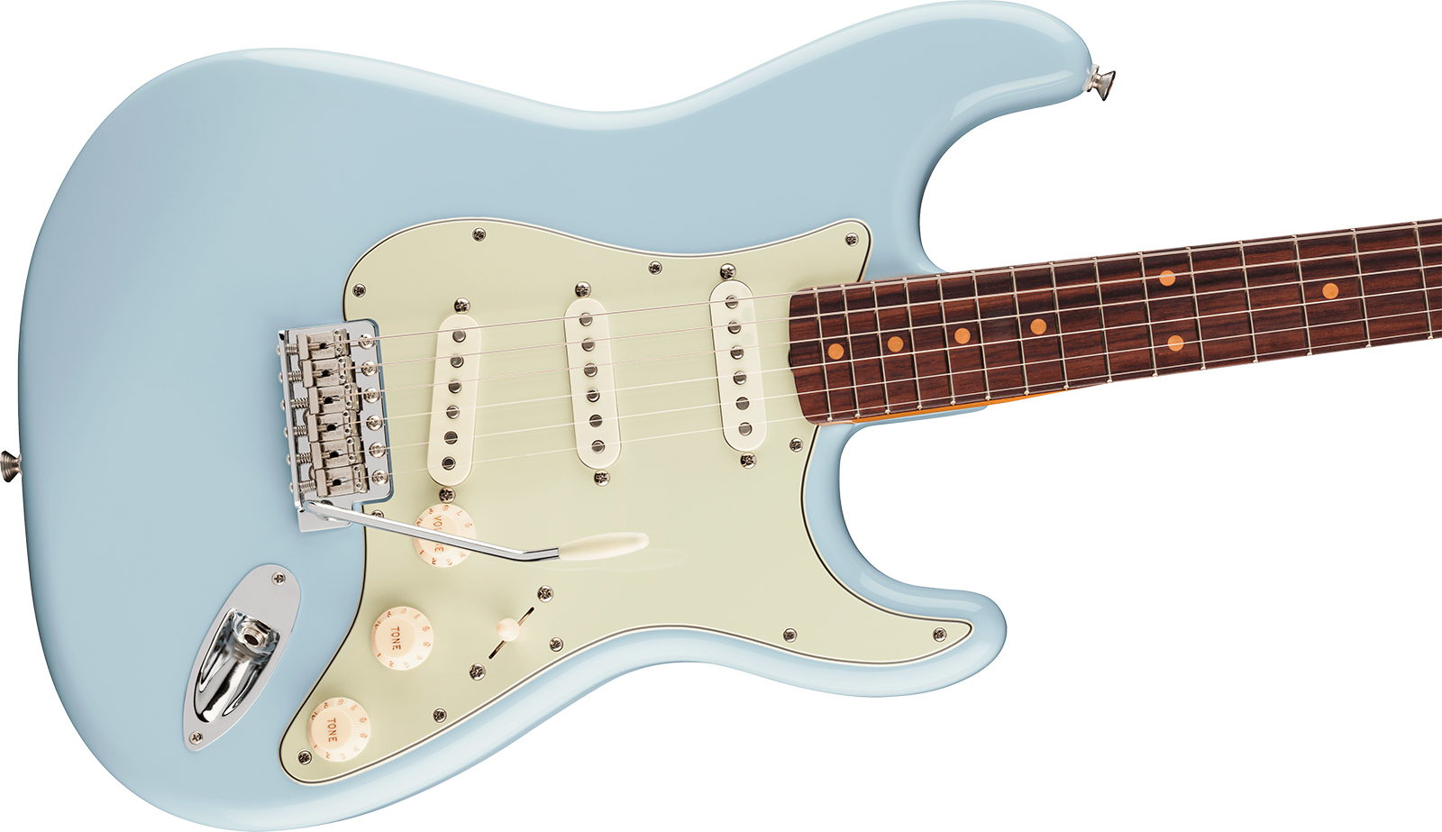 Fender Strat Early 60s Vintera 3 Mex 3s Trem Rw - Sonic Blue - Guitarra eléctrica con forma de str. - Variation 2
