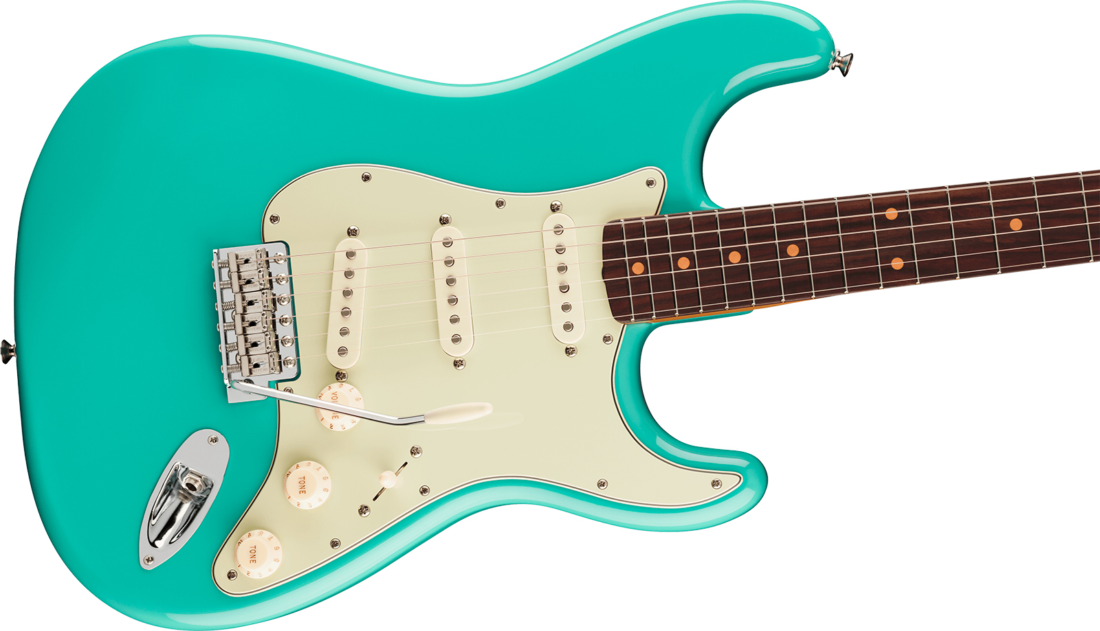 Fender Strat Early 60s Vintera 3 Mex 3s Trem Rw - Seafoam Green - Guitarra eléctrica con forma de str. - Variation 2