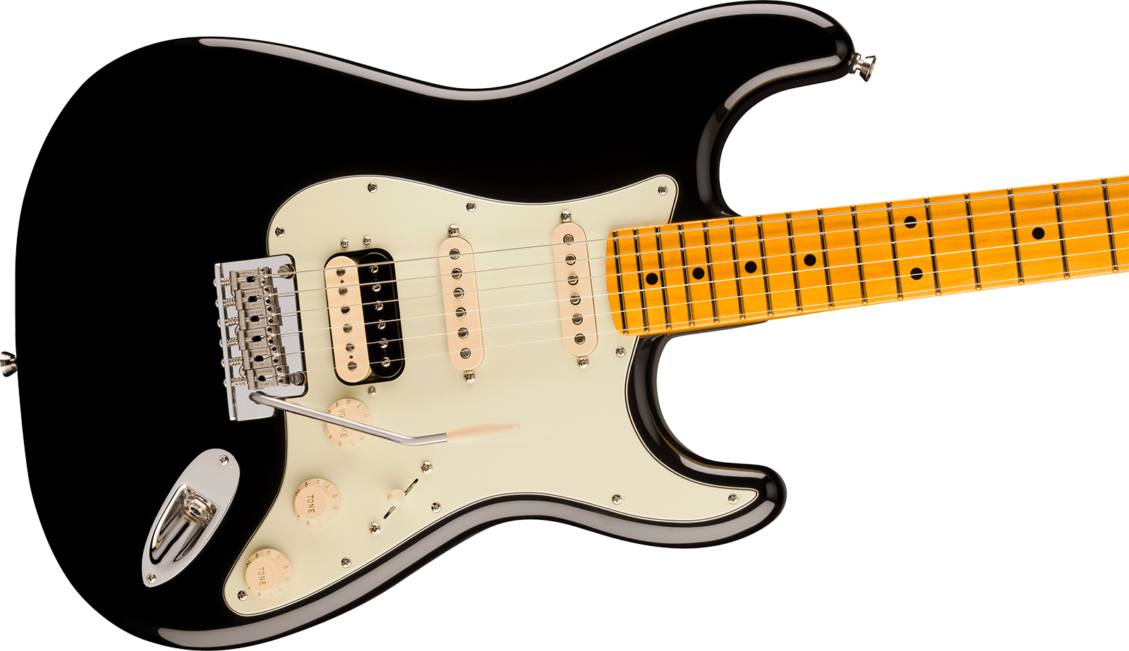 Fender Strat Hss American Pro. Usa Hss Trem Mn - Black - Guitarra eléctrica con forma de str. - Variation 2
