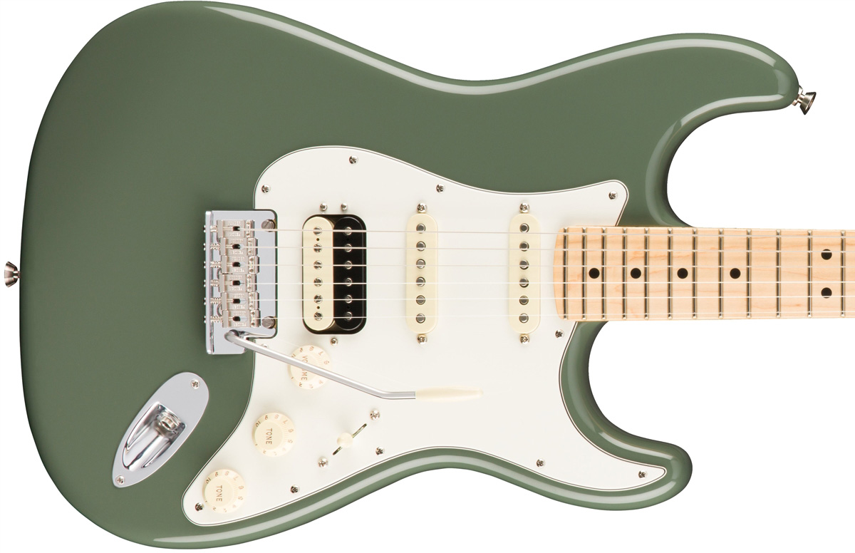 Fender Strat Hss Shawbucker American Professional Usa Mn - Antique Olive - Guitarra eléctrica con forma de str. - Variation 1