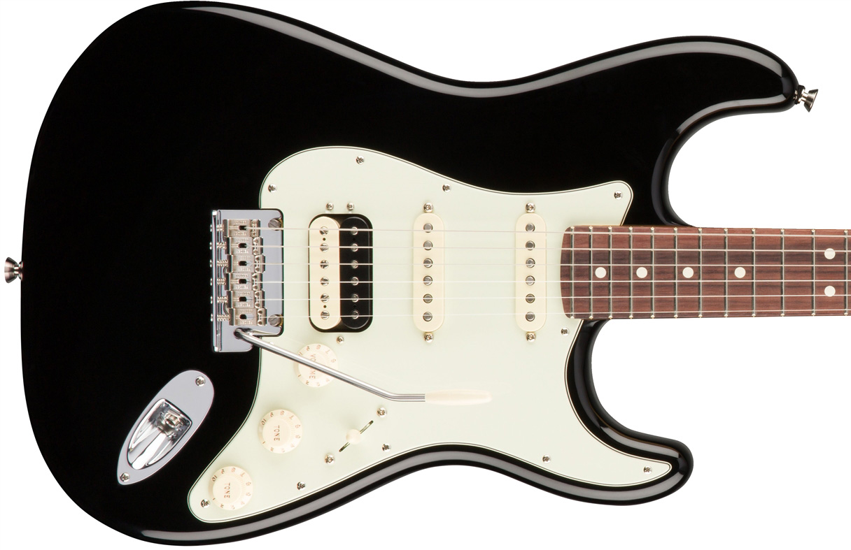 Fender Strat Hss Shawbucker American Professional Usa Rw - Black - Guitarra electrica de 12 cuerdas - Variation 1