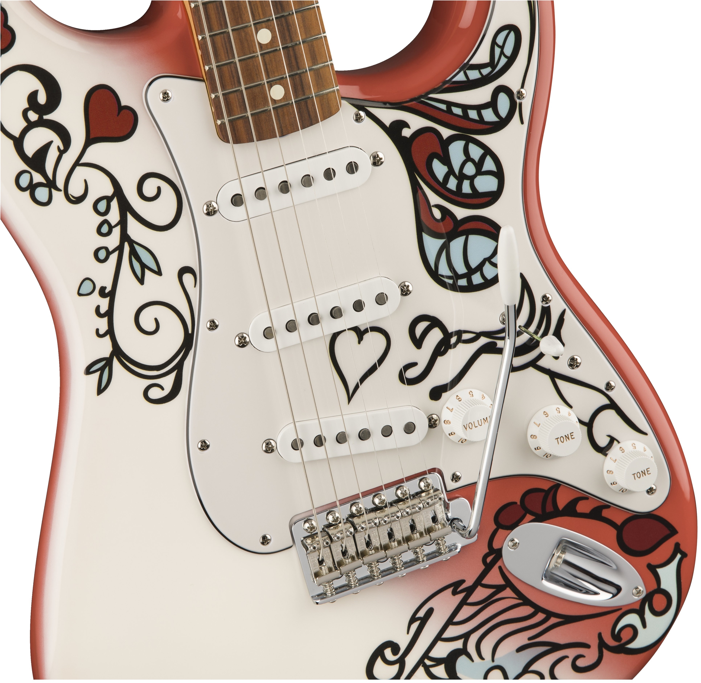 Fender Strat Jimi Hendrix Monterey Mex Sss Pf - Hand Painted Custom - Guitarra eléctrica con forma de tel - Variation 6