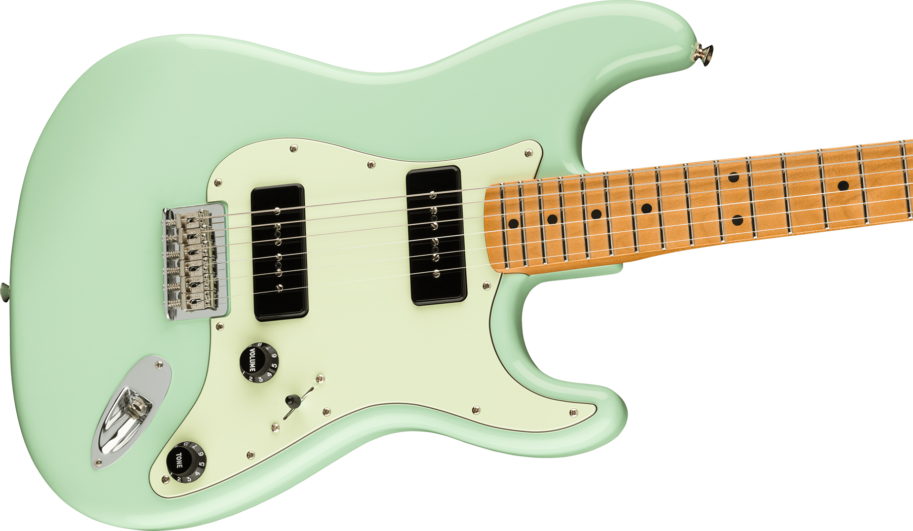 Fender Strat Noventa Mex Ss Ht Mn +housse - Surf Green - Guitarra eléctrica con forma de str. - Variation 2