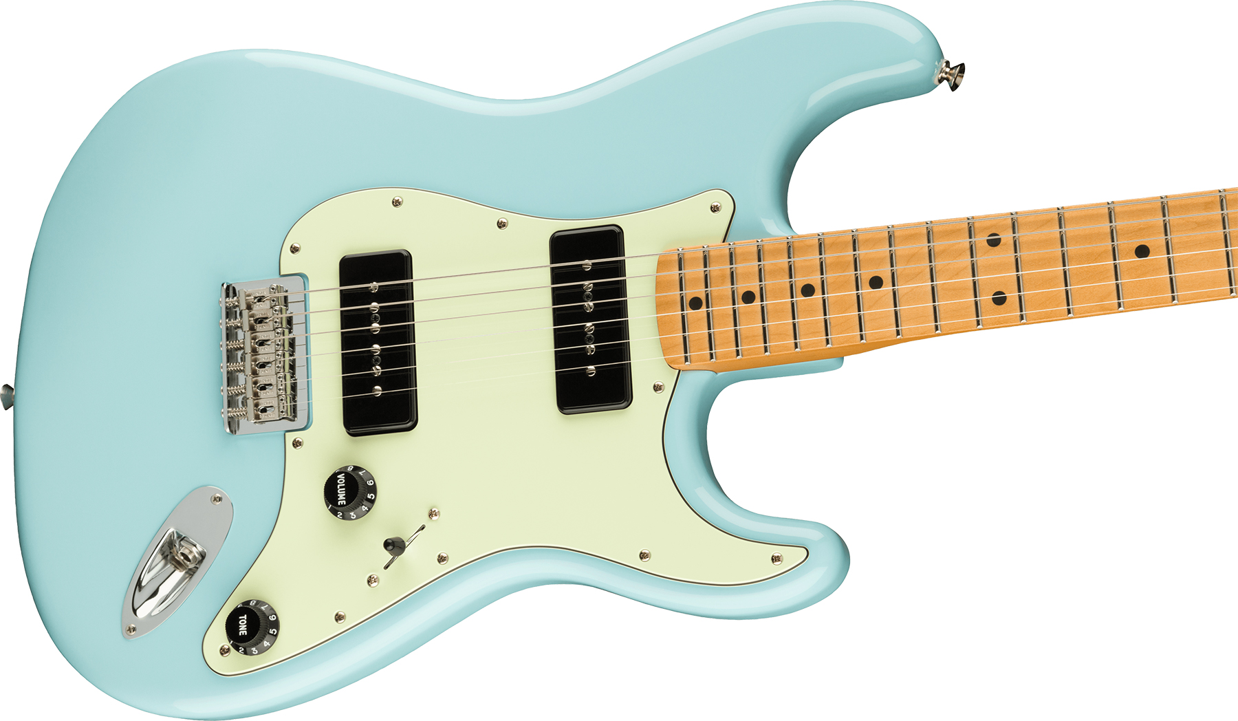 Fender Strat Noventa Mex Ss Ht Mn +housse - Daphne Blue - Guitarra eléctrica con forma de str. - Variation 2