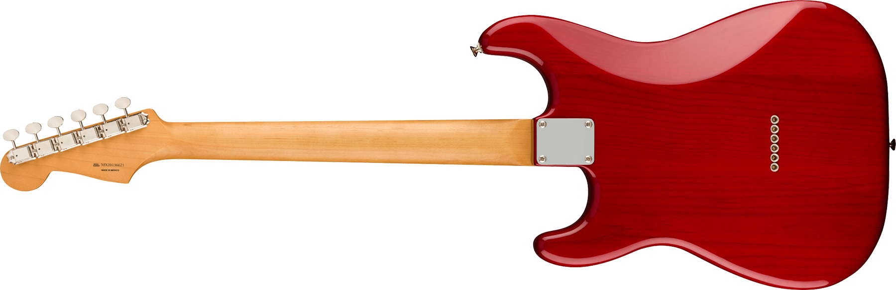 Fender Strat Noventa Mex Ss Ht Pf +housse - Crimson Red Transparent - Guitarra eléctrica con forma de str. - Variation 1