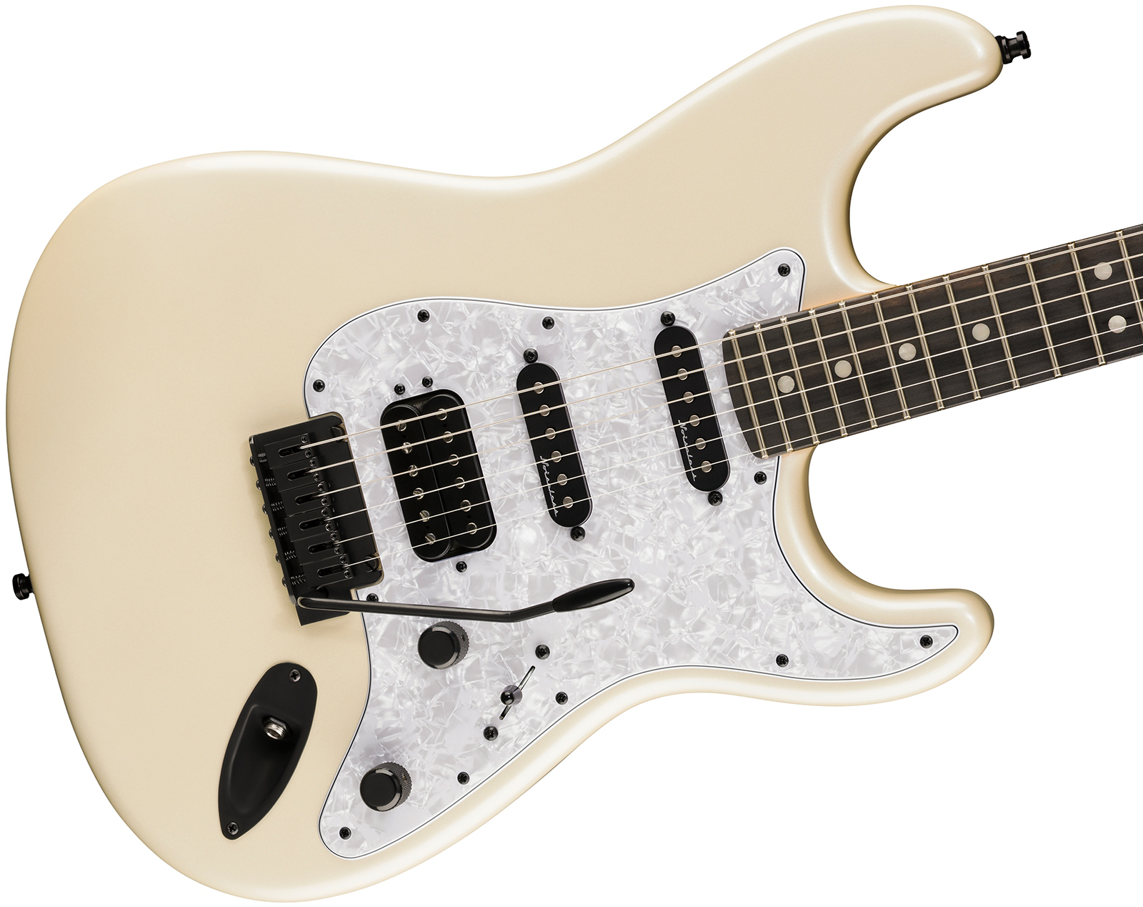 Fender Strat Player Fusion Ltd Mex Hss Trem Eb - Olympic Pearl - Guitarra eléctrica con forma de str. - Variation 2