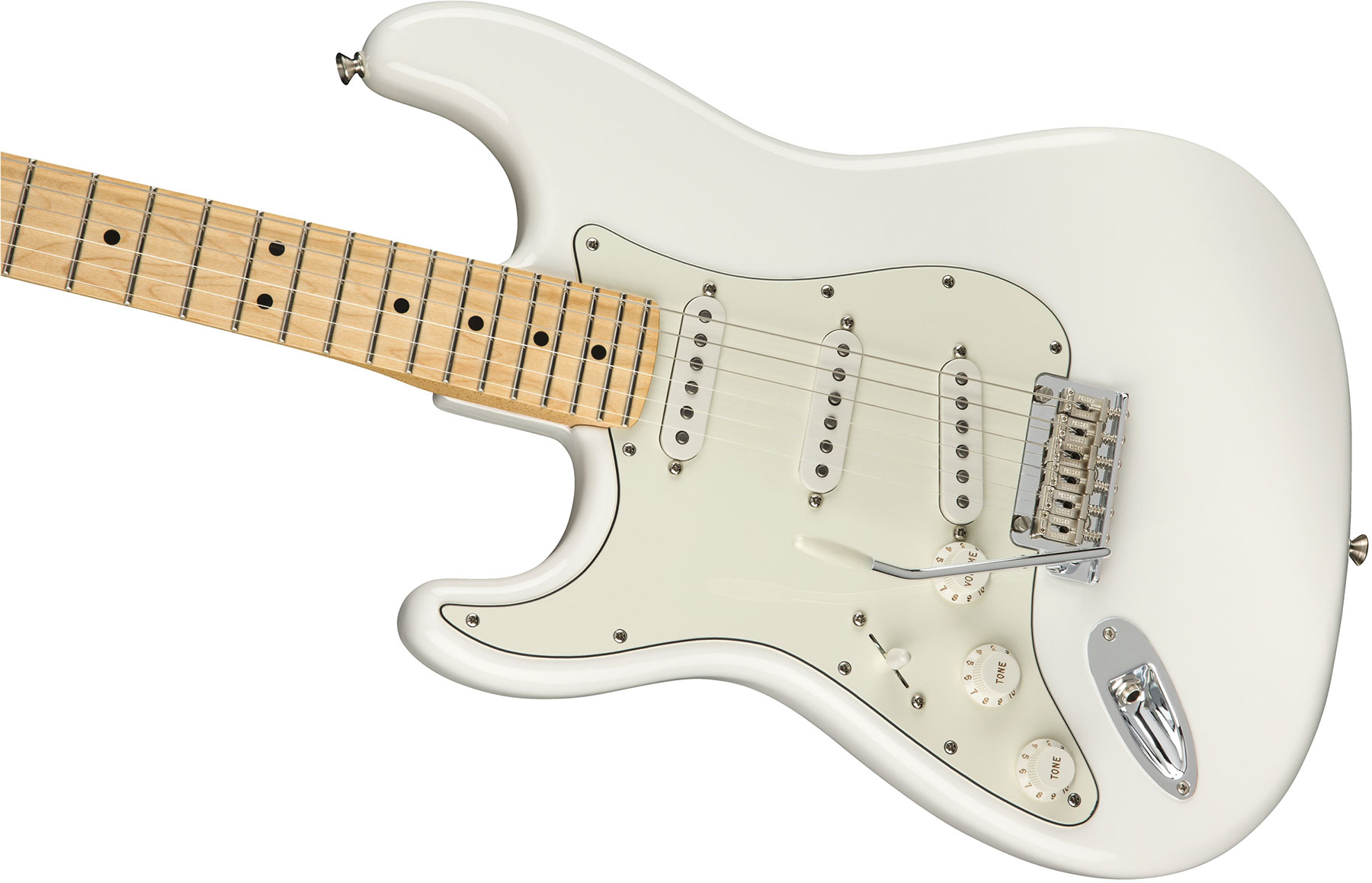 Fender Strat Player Lh Gaucher Mex Sss Mn - Polar White - Guitarra electrica para zurdos - Variation 2