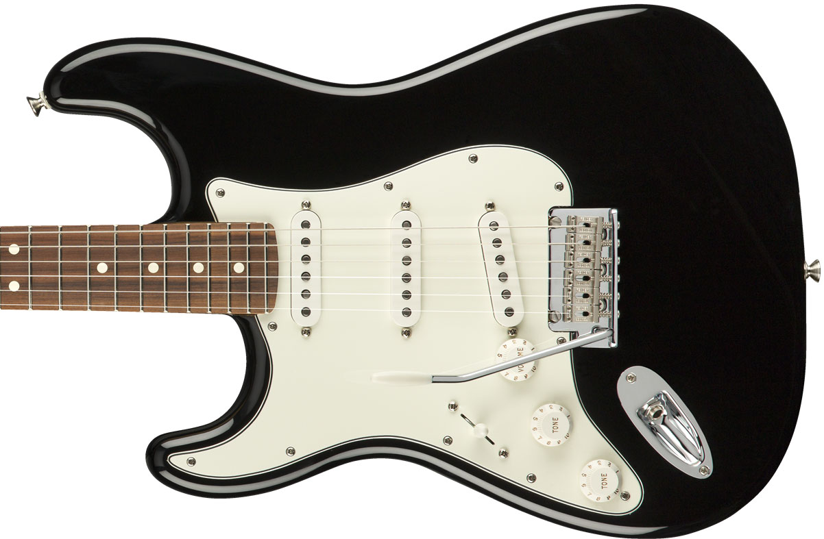 Fender Strat Player Lh Gaucher Mex Sss Pf - Black - Guitarra electrica para zurdos - Variation 1