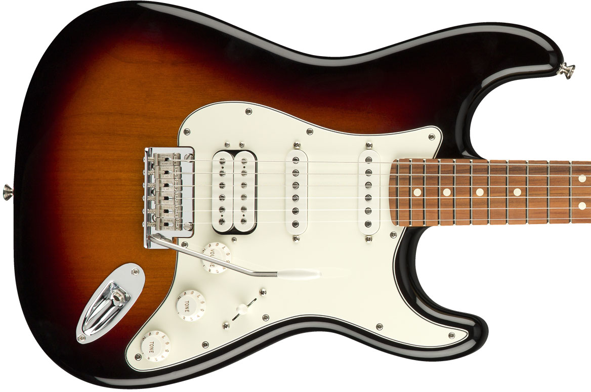 Fender Strat Player Mex Hss Pf - 3-color Sunburst - Guitarra eléctrica con forma de str. - Variation 1