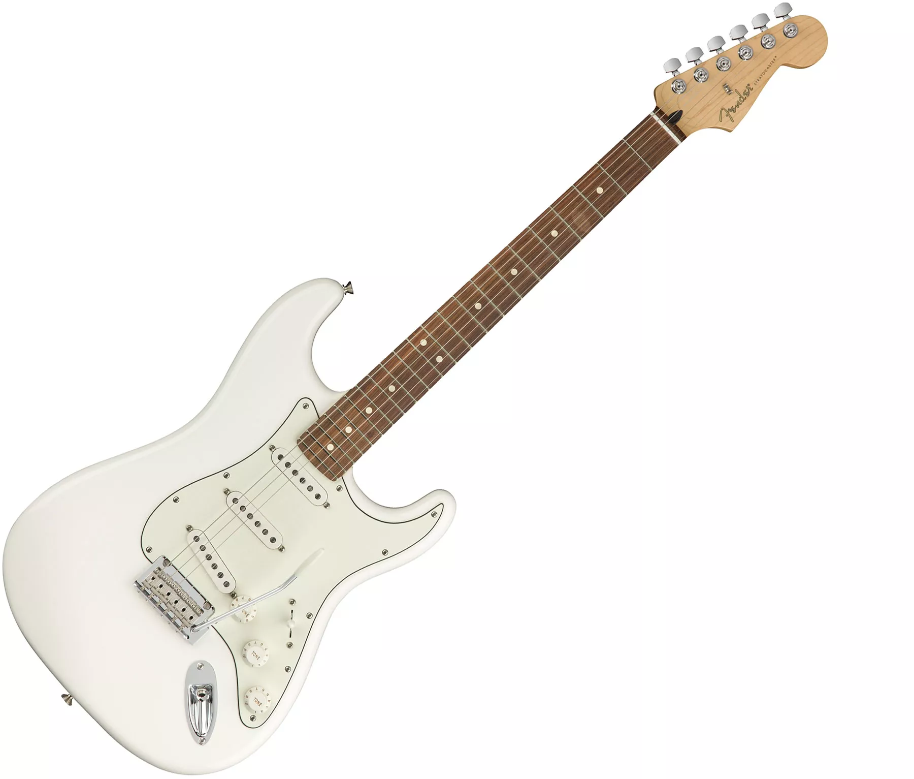 seguridad Marinero Fuerza Guitarra eléctrica de cuerpo sólido Fender Player Stratocaster (MEX, PF) -  polar white blanco