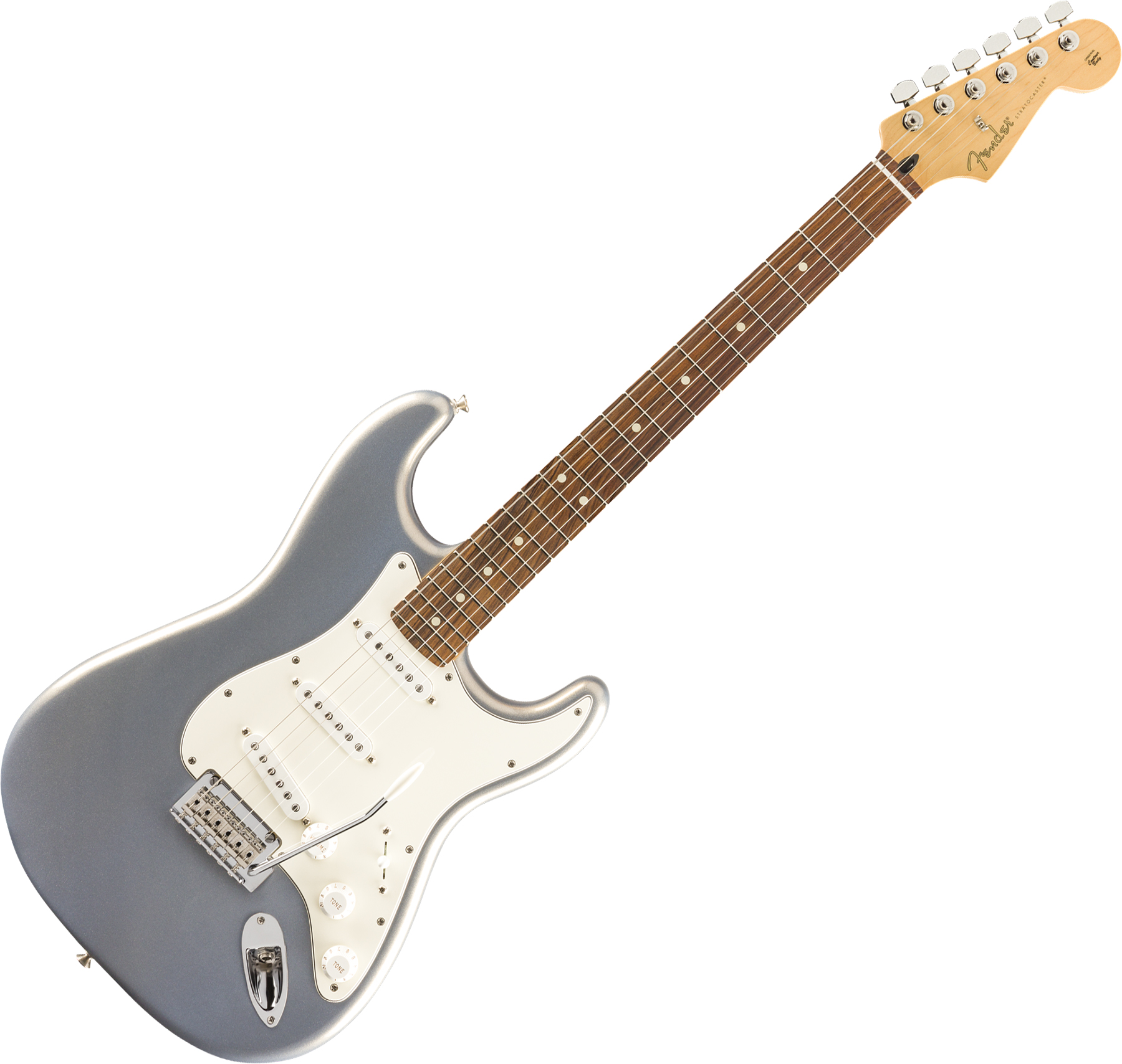 Guitarra eléctrica de cuerpo sólido Fender Player Stratocaster (MEX, PF) -  silver gris