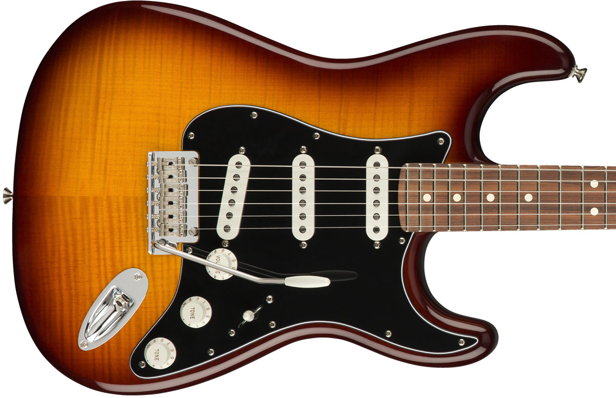 Fender Strat Player Plus Top Mex 3s Trem Pf - Tobacco Burst - Guitarra eléctrica con forma de str. - Variation 1