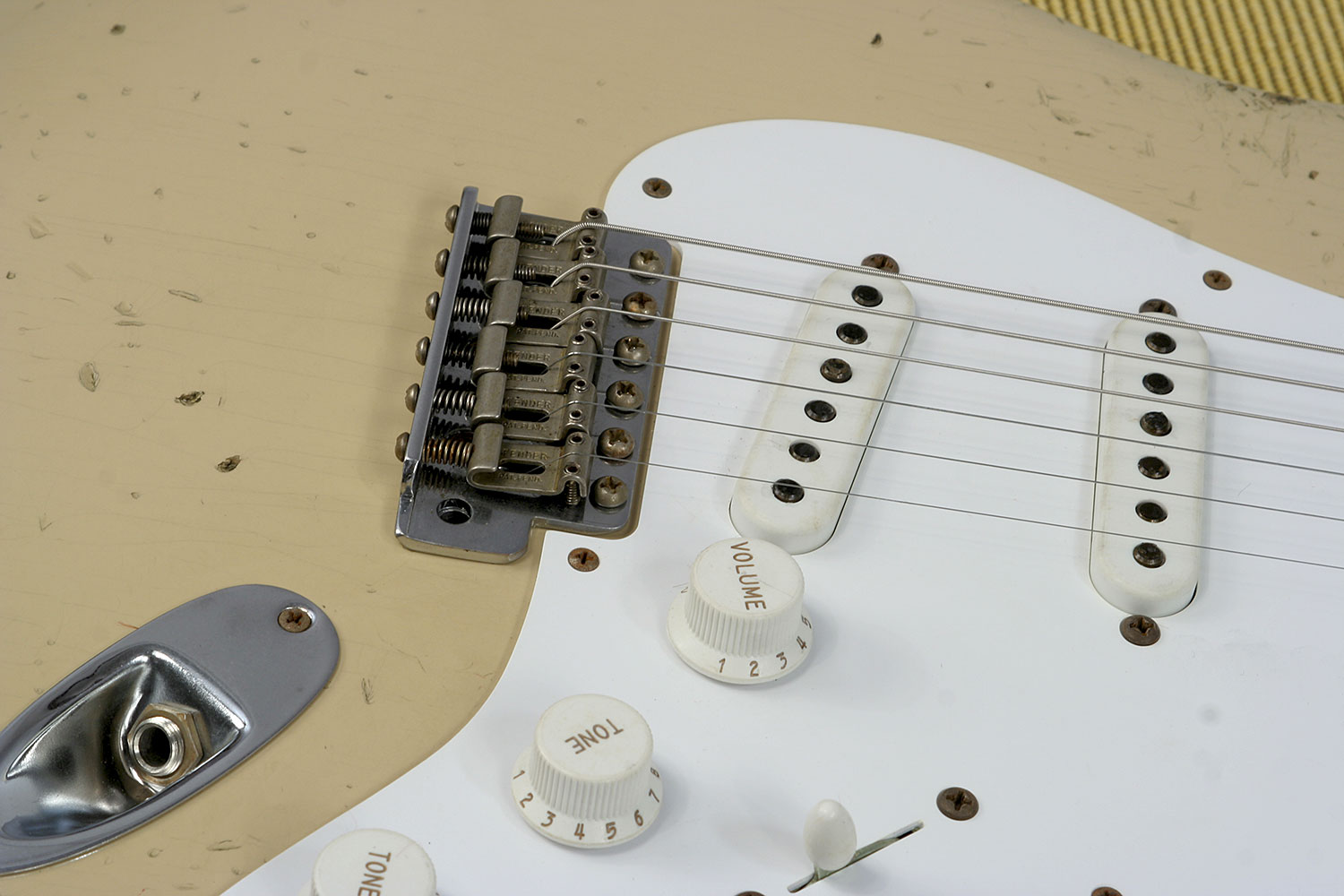 Fender Custom Shop Strat 1954 60th Anniversary Mn - Heavy Relic, Desert Sand - Guitarra eléctrica con forma de str. - Variation 6