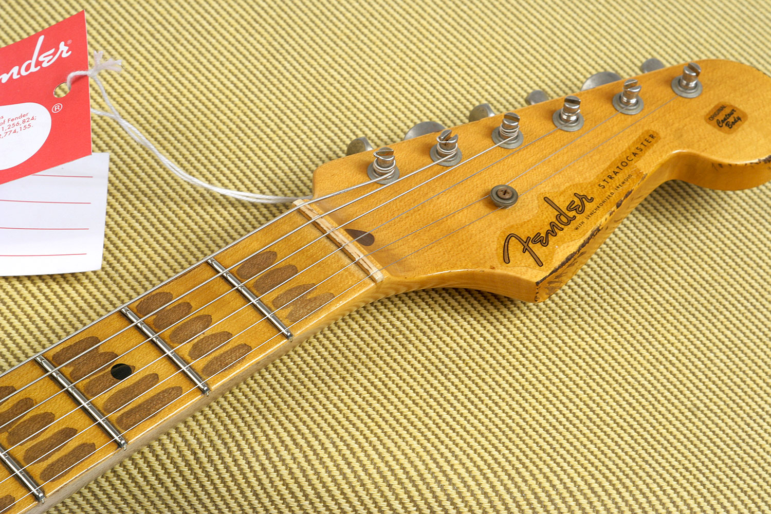 Fender Custom Shop Strat 1954 60th Anniversary Mn - Heavy Relic, Desert Sand - Guitarra eléctrica con forma de str. - Variation 9
