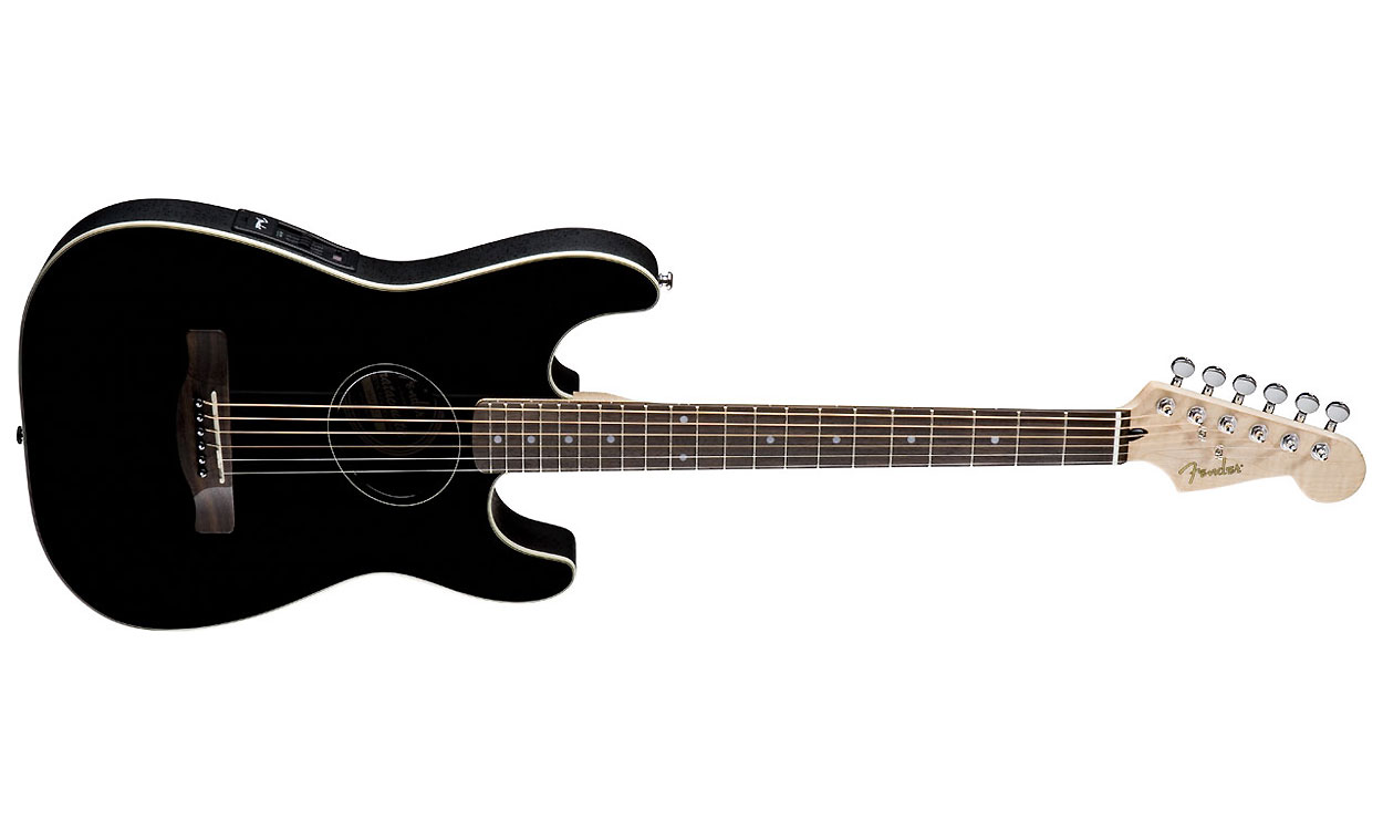 Fender Stratacoustic Standard (rw) - Black Gloss - Guitarra acústica de viaje - Variation 1