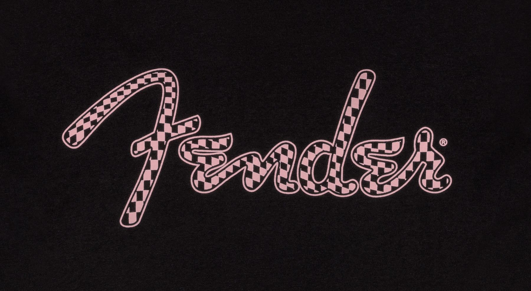 Fender T-shirt à Carreaux Ondulés Avec Logo Spaghetti, Carreaux Roses - Xxl - Camiseta - Variation 1