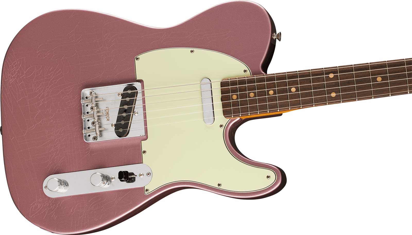 Fender Tele 60s Road Worn Vintera 2 Ltd Mex 2s Ht Rw - Burgundy Mist Metallic - Guitarra eléctrica con forma de tel - Variation 2