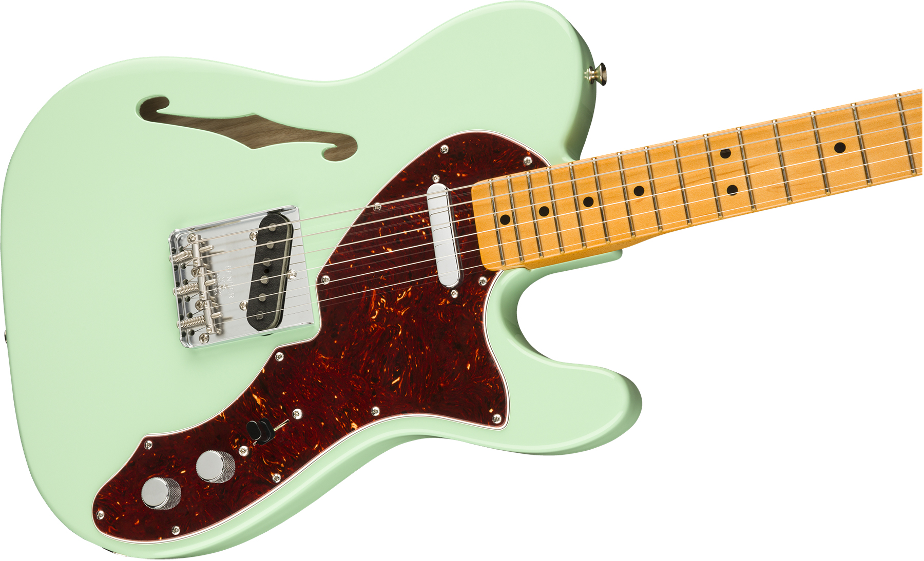 Fender Tele 60s Thinline American Original Usa Ss Mn - Surf Green - Guitarra eléctrica con forma de tel - Variation 2