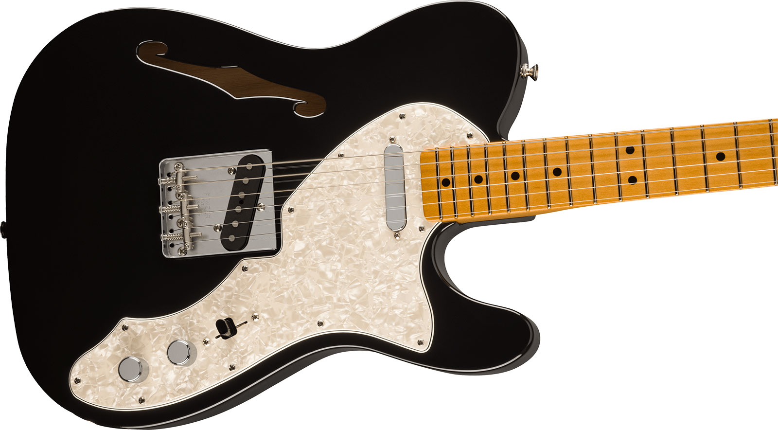 Fender Tele 60s Thinline Vintera 2 Mex 2s Ht Mn - Black - Guitarra eléctrica semi caja - Variation 2