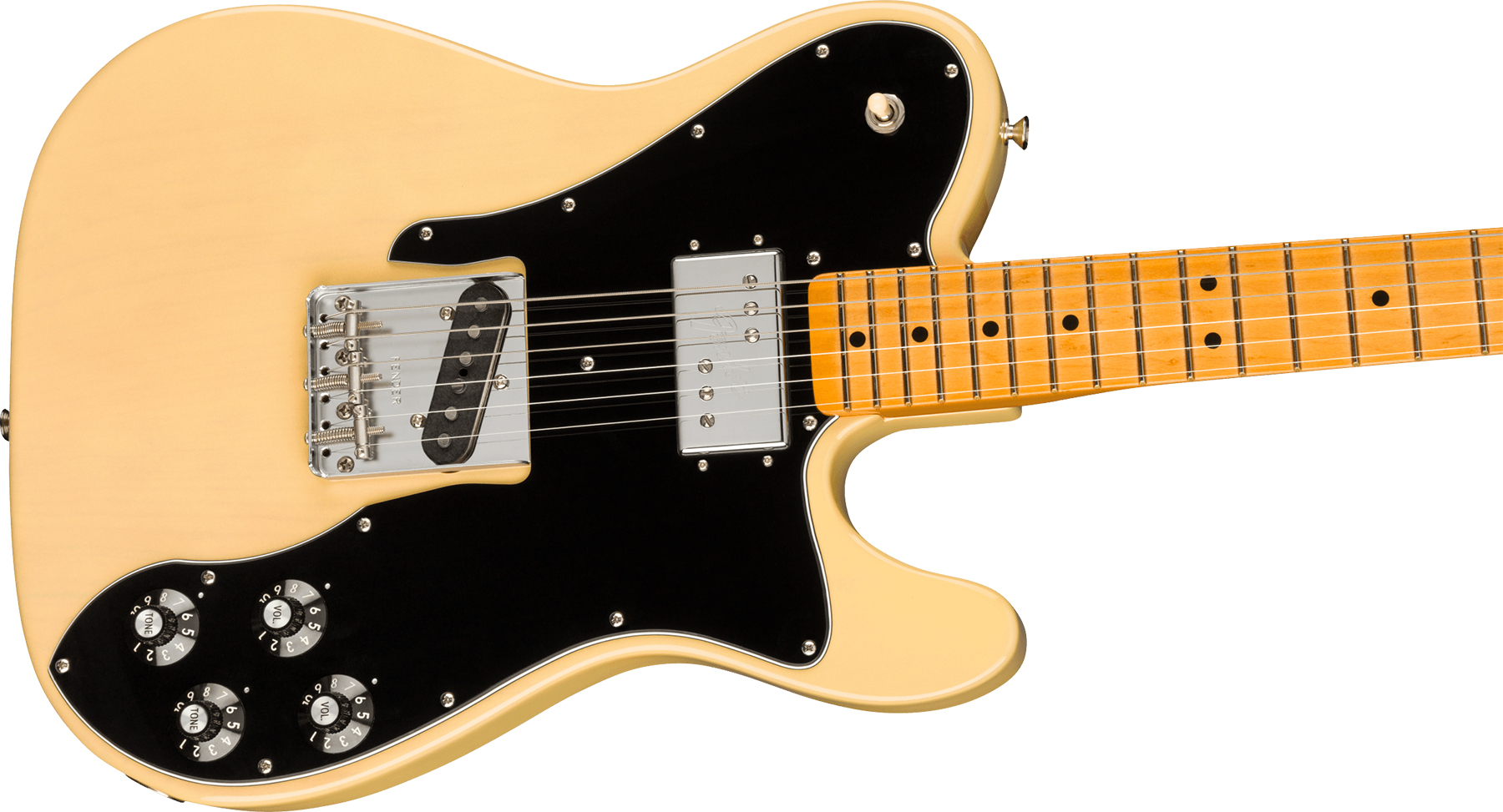 Fender Tele 70s Custom American Original Usa Sh Mn - Vintage Blonde - Guitarra eléctrica con forma de tel - Variation 2