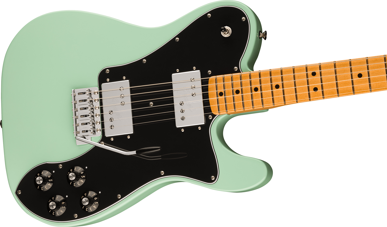 Fender Tele 70s Deluxe Tremolo Vintera 2 Mex 2h Trem Mn - Surf Green - Guitarra eléctrica con forma de tel - Variation 2