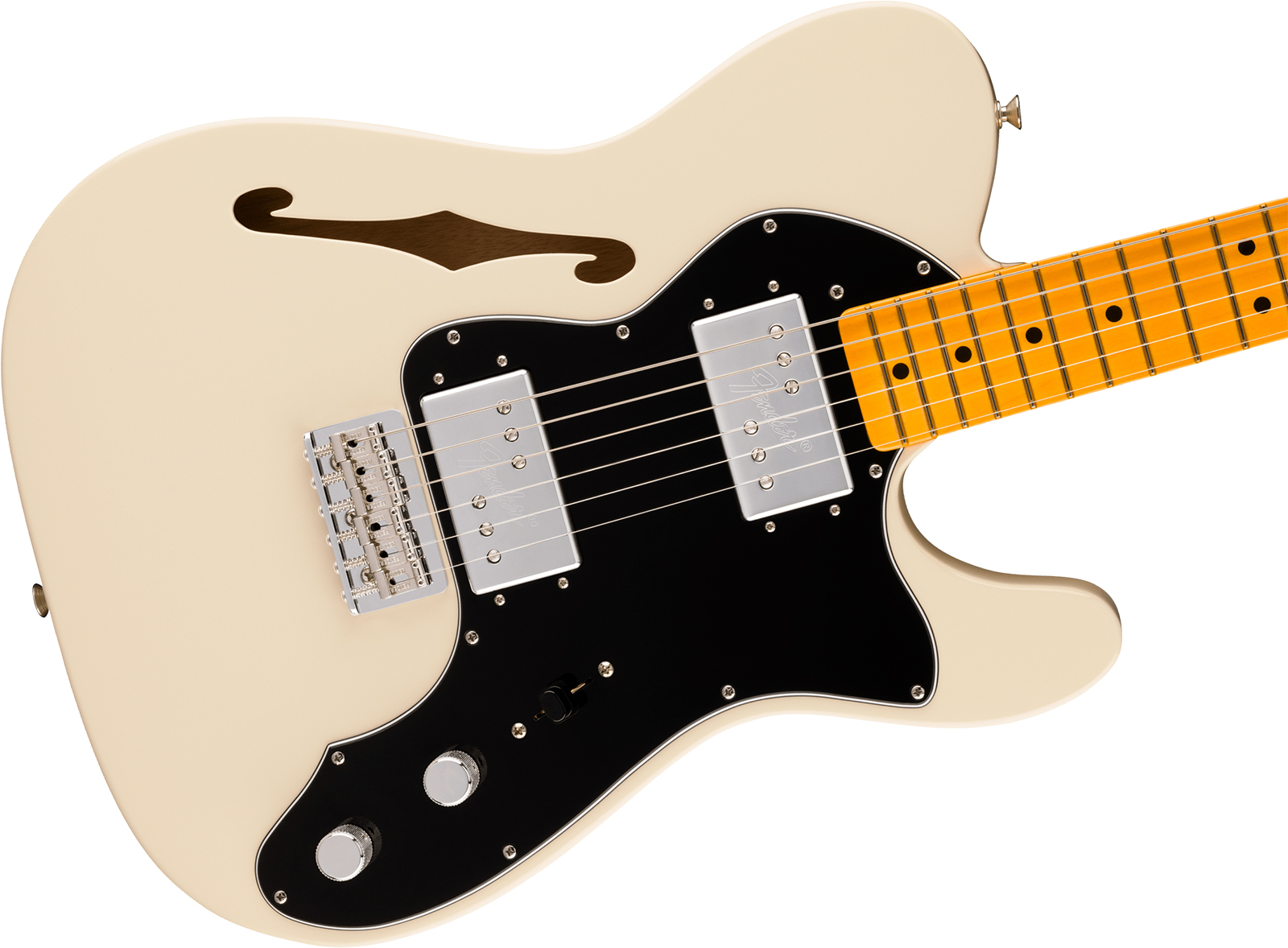 Fender Tele 72 Thinline American Vintage Ii Ltd 2h Ht Mn - Olympic White - Guitarra eléctrica con forma de tel - Variation 2