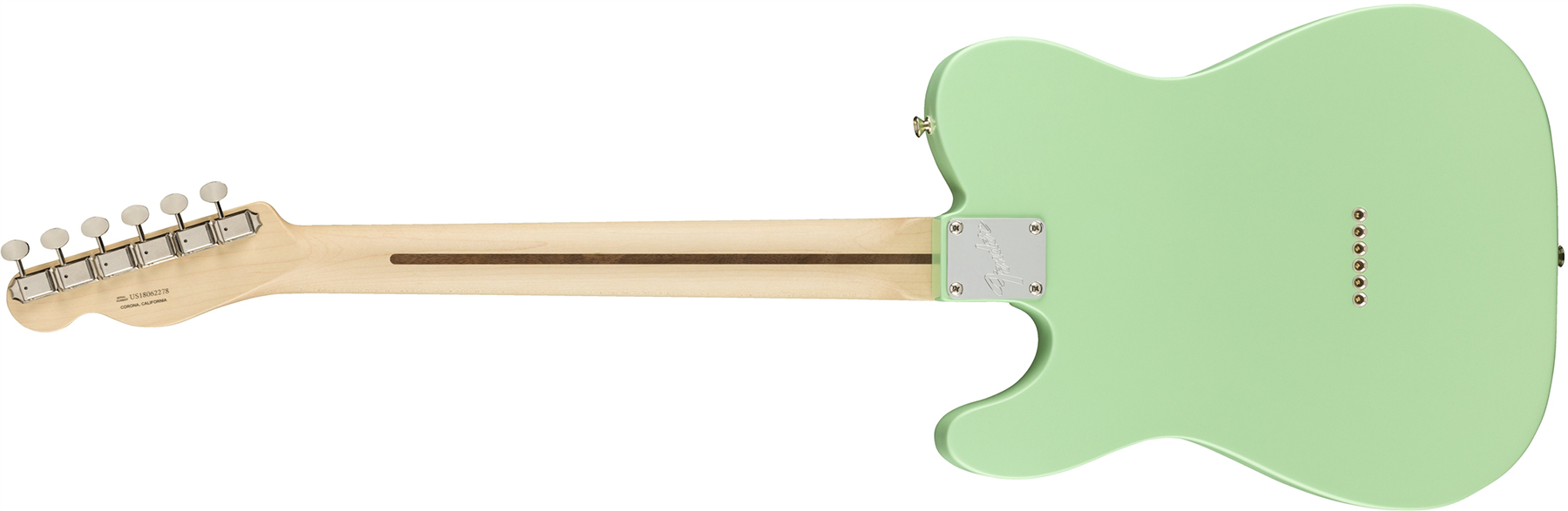 Fender Tele American Performer Hum Usa Sh Rw - Satin Surf Green - Guitarra eléctrica con forma de tel - Variation 1