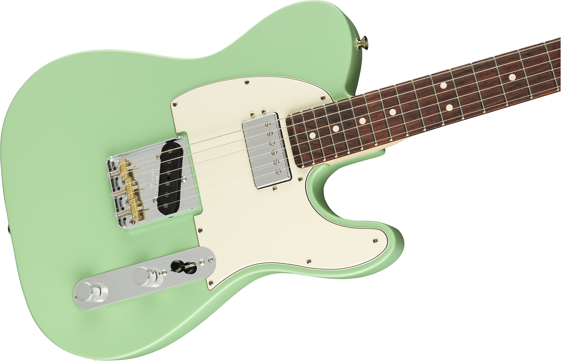 Fender Tele American Performer Hum Usa Sh Rw - Satin Surf Green - Guitarra eléctrica con forma de tel - Variation 2