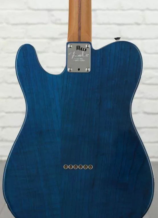 Fender Tele American Professional Roasted Neck Ltd 2020 Usa Mn - Sapphire Blue Transparent - Guitarra eléctrica con forma de tel - Variation 2