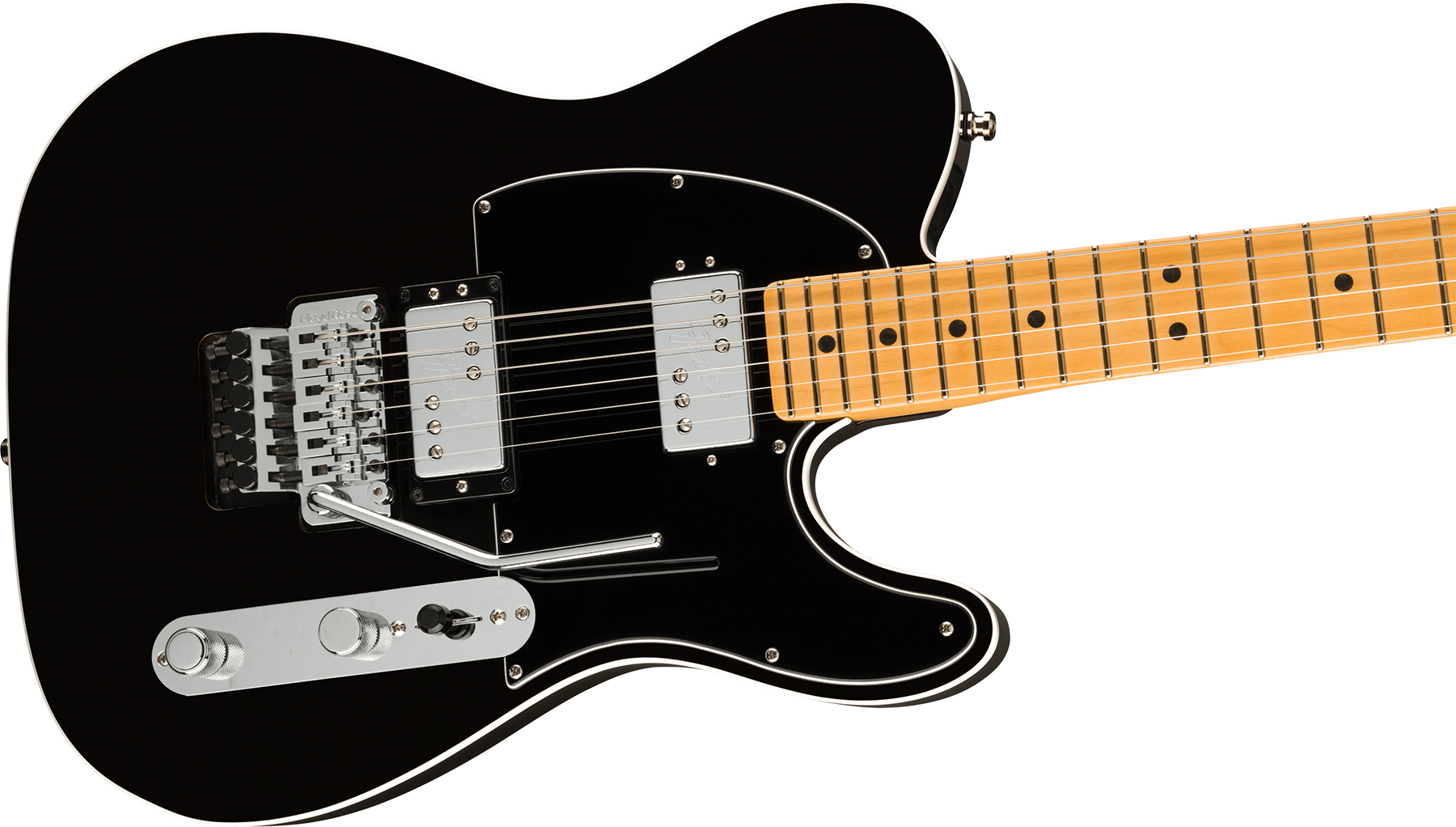 Fender Tele American Ultra Luxe Hh Floyd Rose Usa Fr Mn +etui - Mystic Black - Guitarra eléctrica con forma de tel - Variation 2